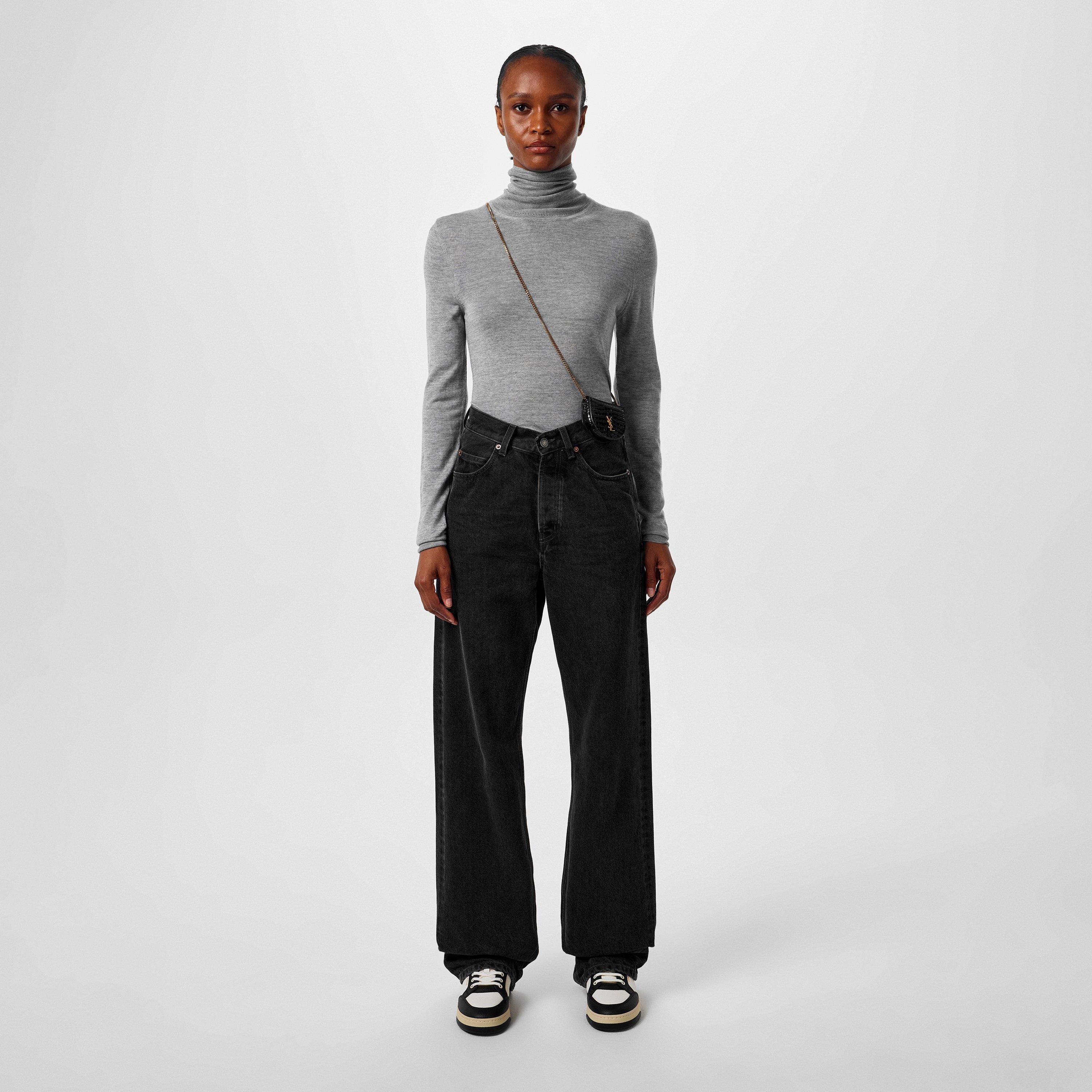 Gris Chine - Saint Laurent - Cassandre Wool Sweater - 4