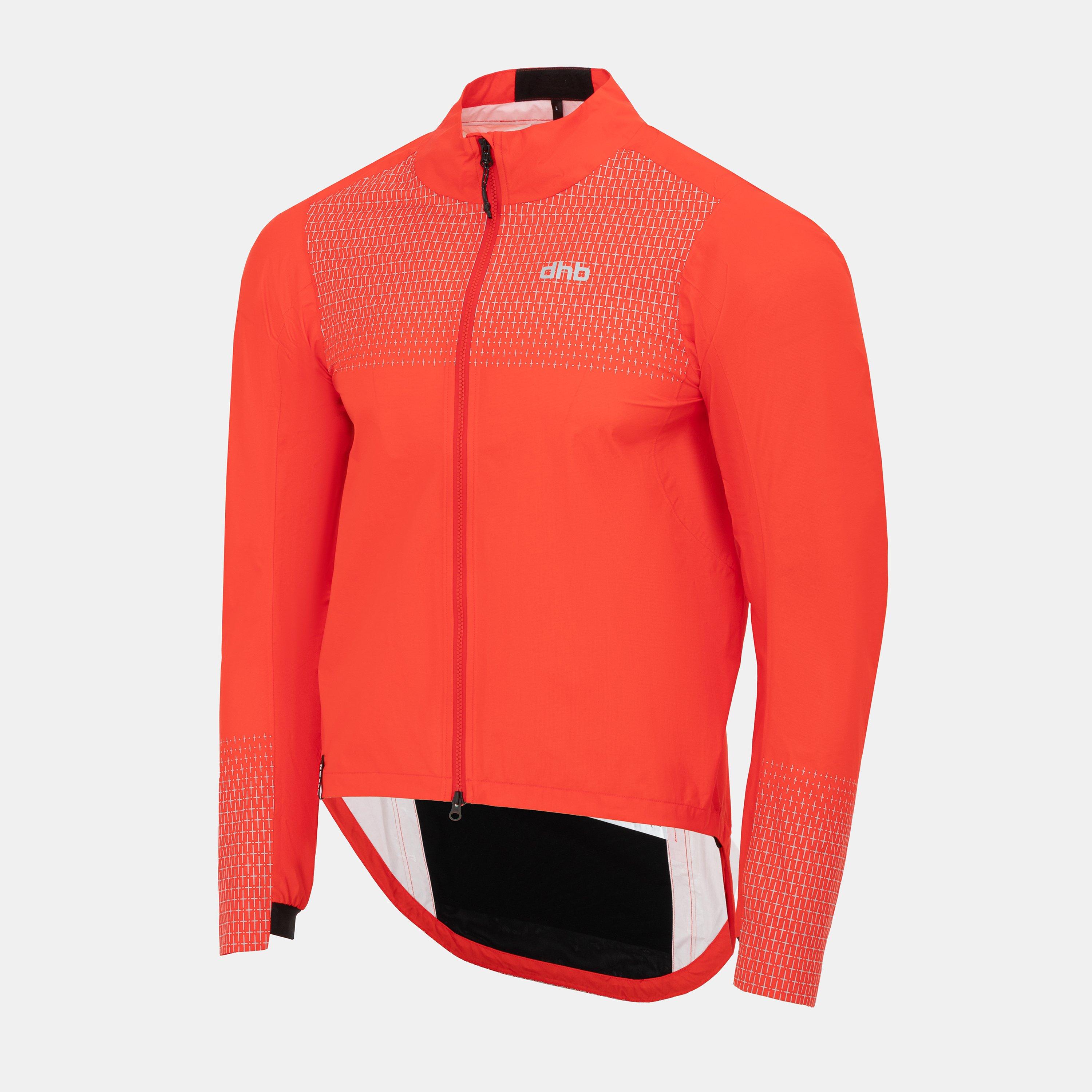 Rosso - Dhb - Aeron Tempo Waterproof Reflective Long Sleeve Performance Cycling Jacket - 3