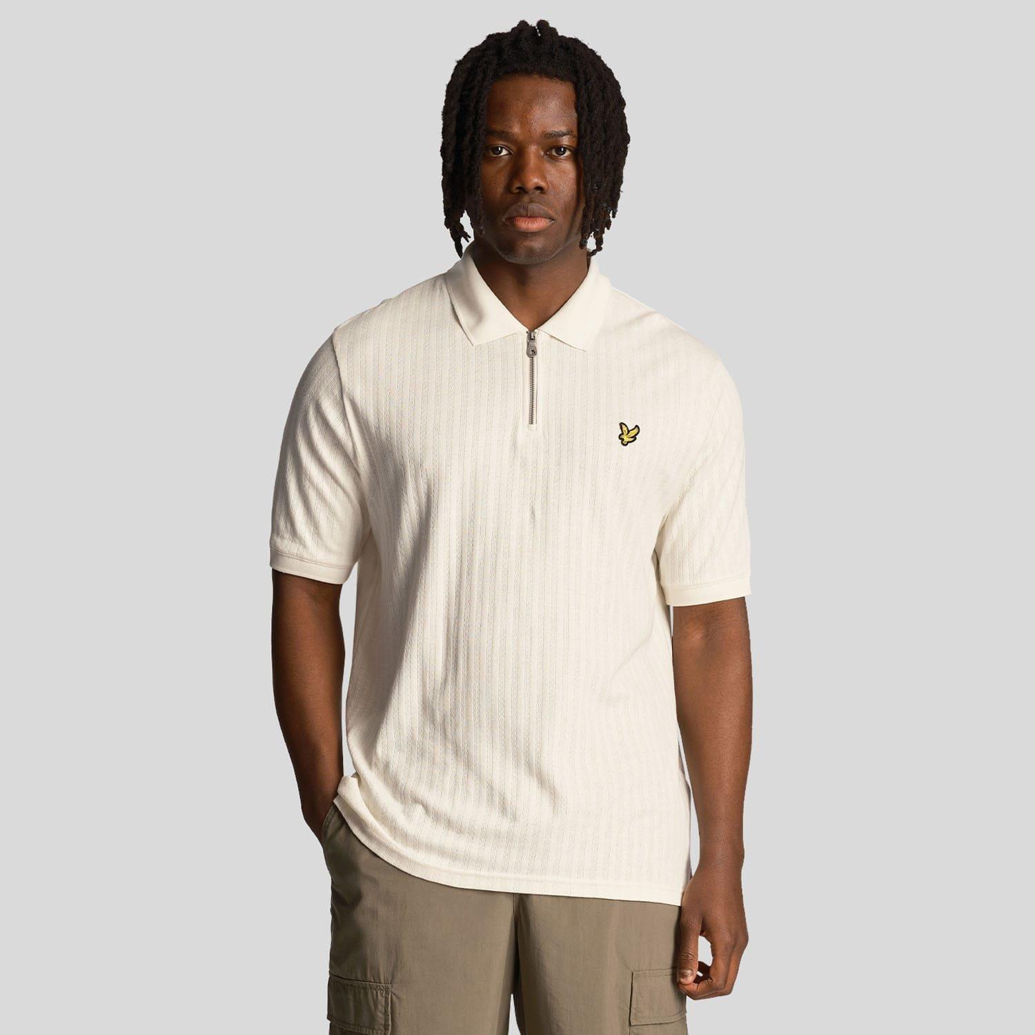 Lyle and Scott Textured Stripe Polo Shirt