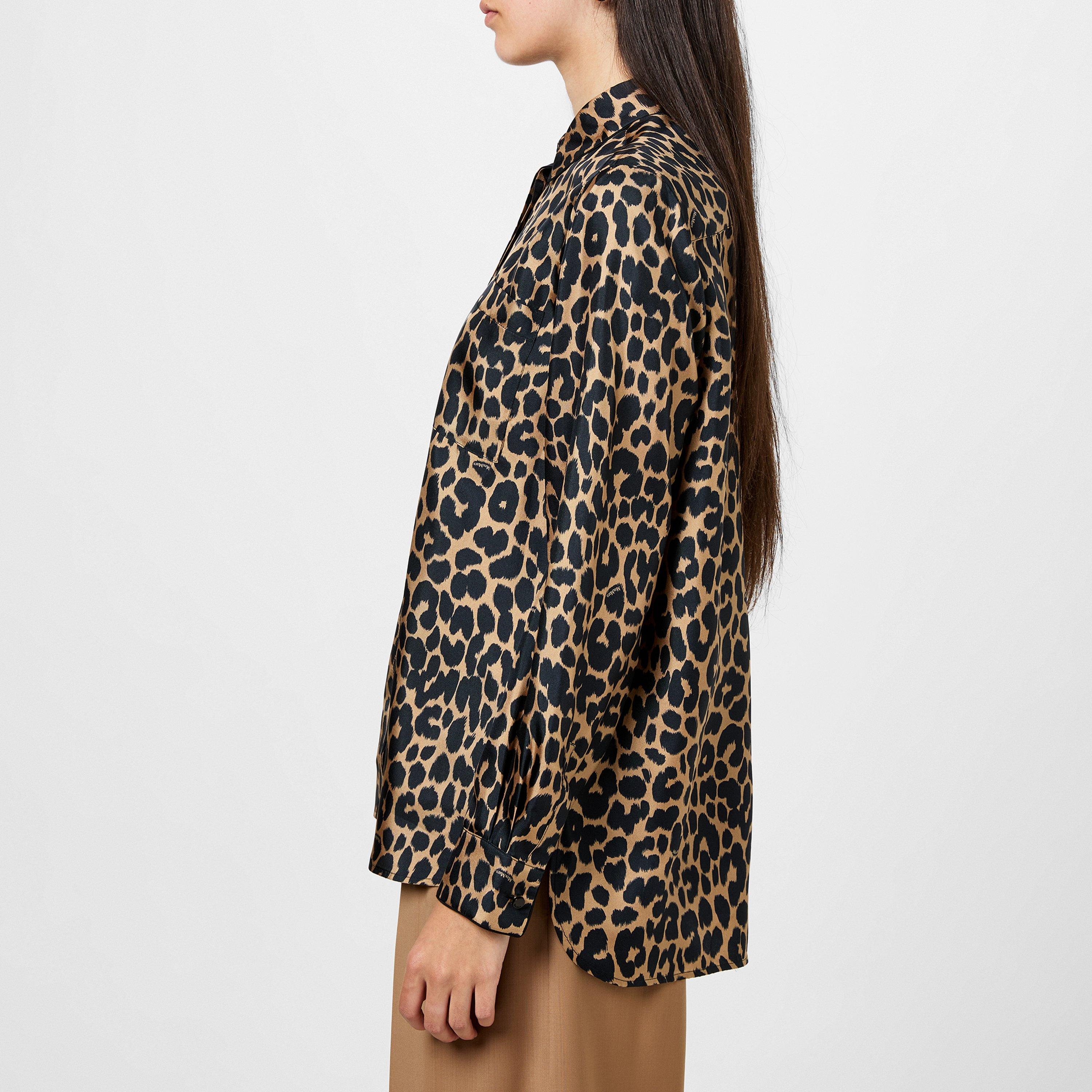 Camel Spotted - Max Mara - Women's Etna Long-Sleeve Patterned Shirt - 2