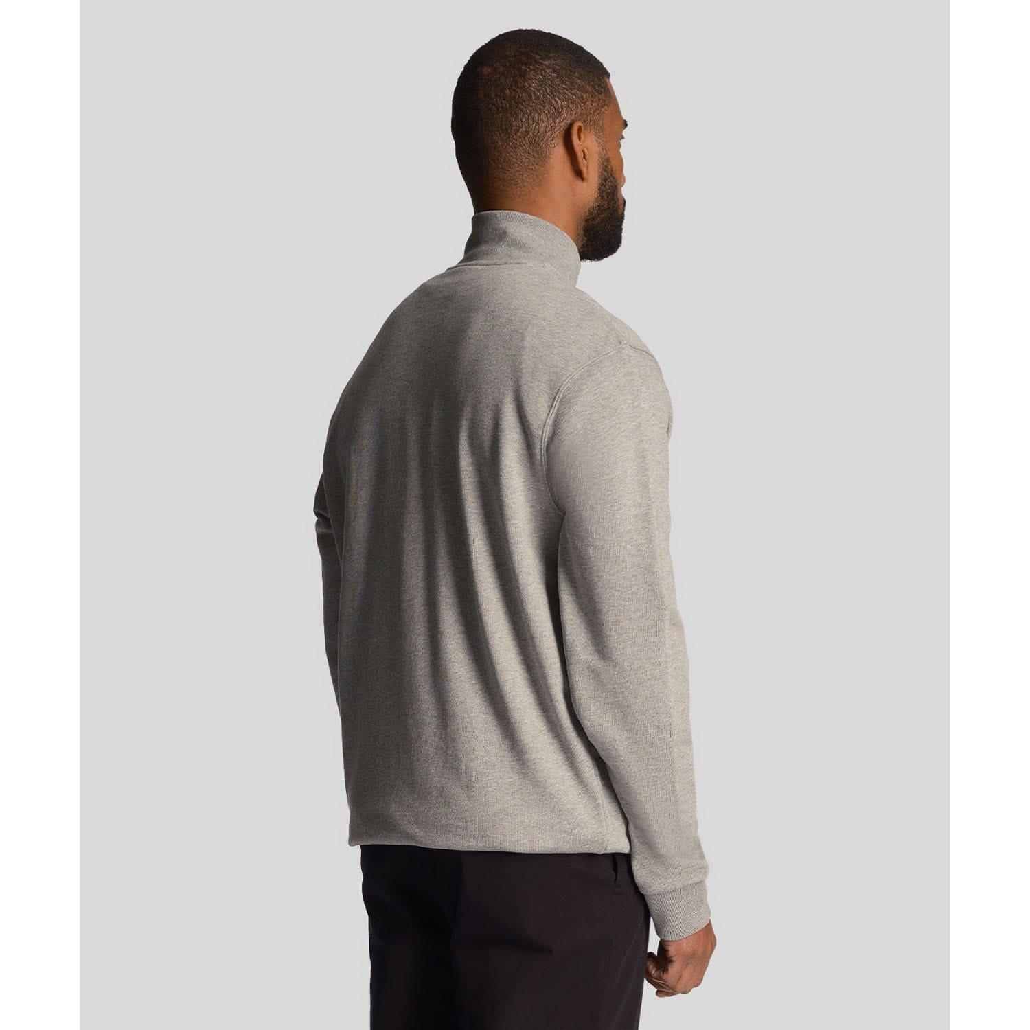 Grey - Lyle and Scott - Loopback Quarter Zip Sweatshirt - 3