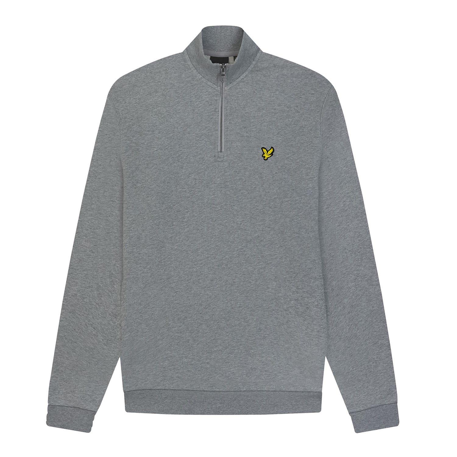 Grey - Lyle and Scott - Loopback Quarter Zip Sweatshirt - 4