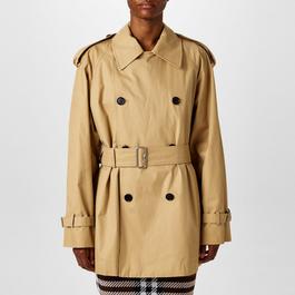 Burberry Short Gabardine Trench Coat.