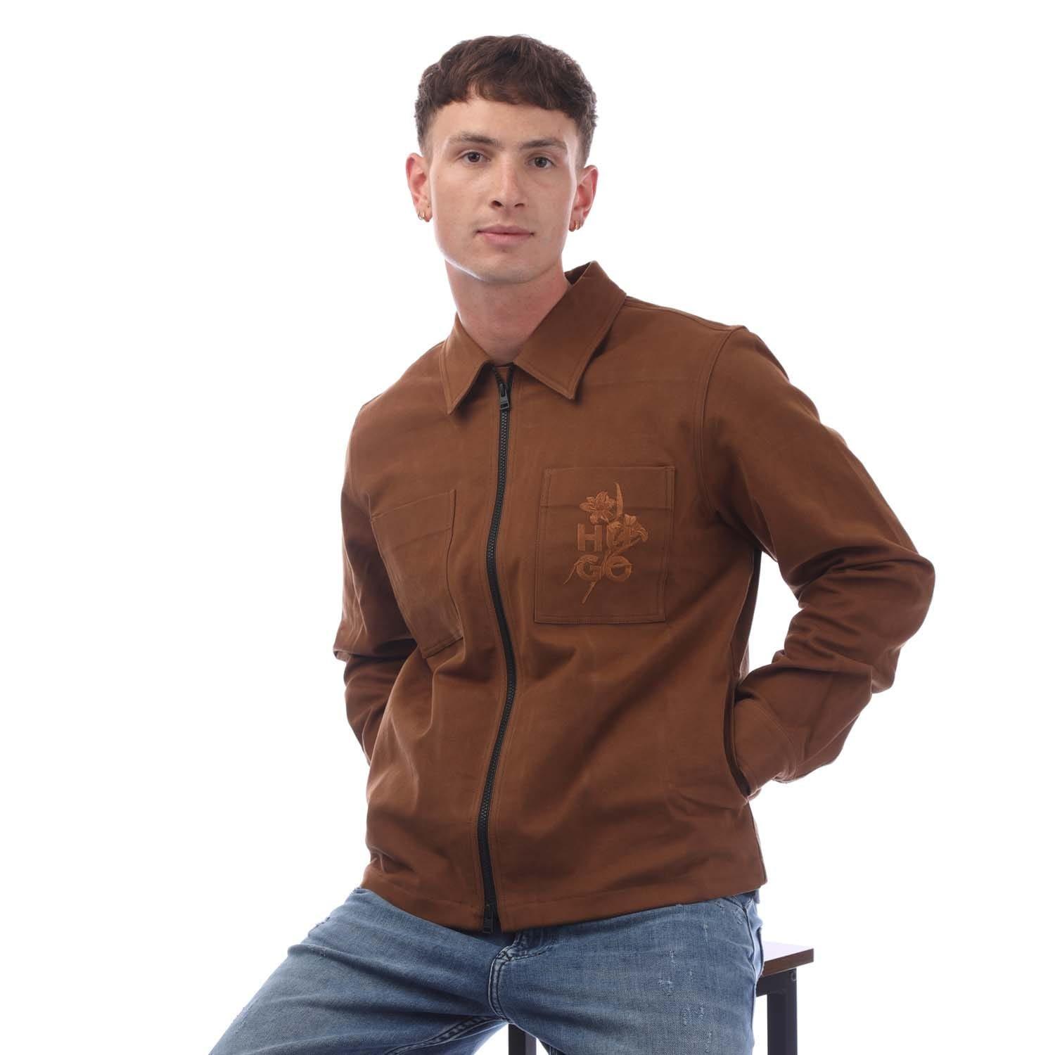 Brown - Hugo - Evalom Corduroy Overshirt - 4