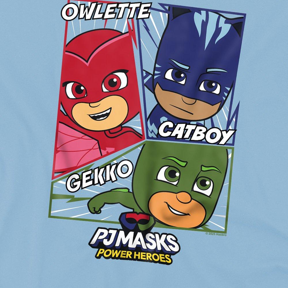 Light Blue - PJ Masks - PJ Masks Comic Heroes T-Shirt Light Blue - 2
