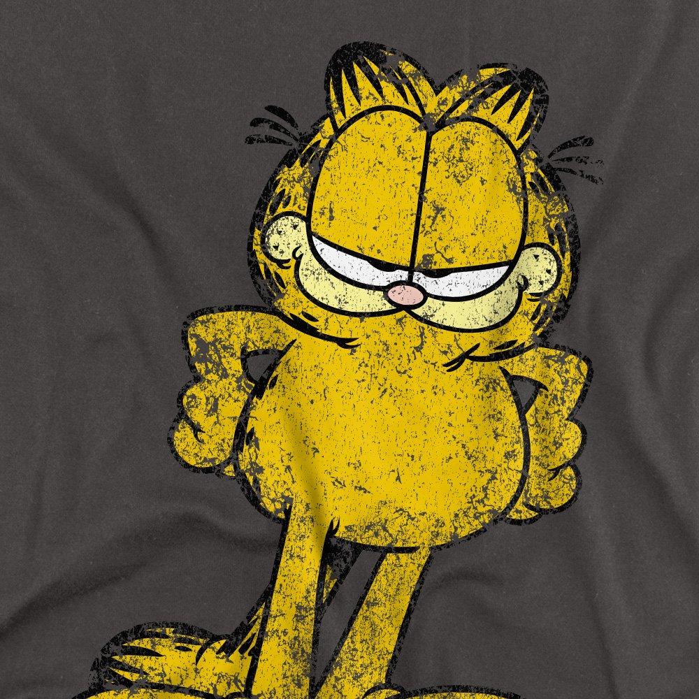 Grey - Garfield - Garfield Big Ol Cat Long Sleeve T-Shirt Charcoal - 2
