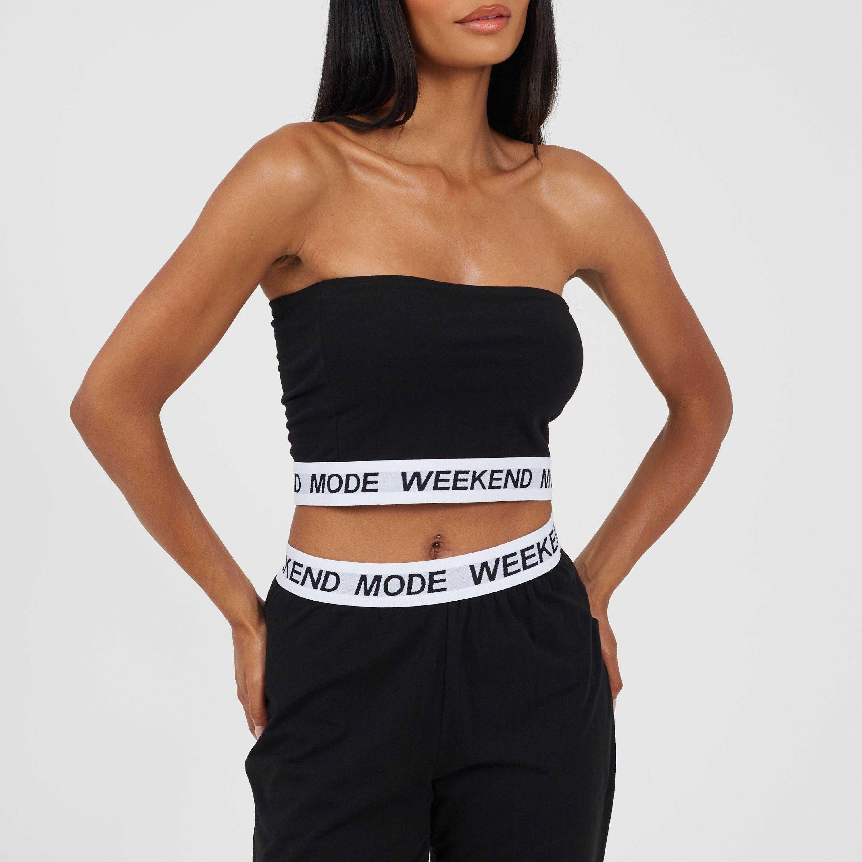 Brave Soul Women's Weekend Mode Lounge Sets - Black - 10 (S)