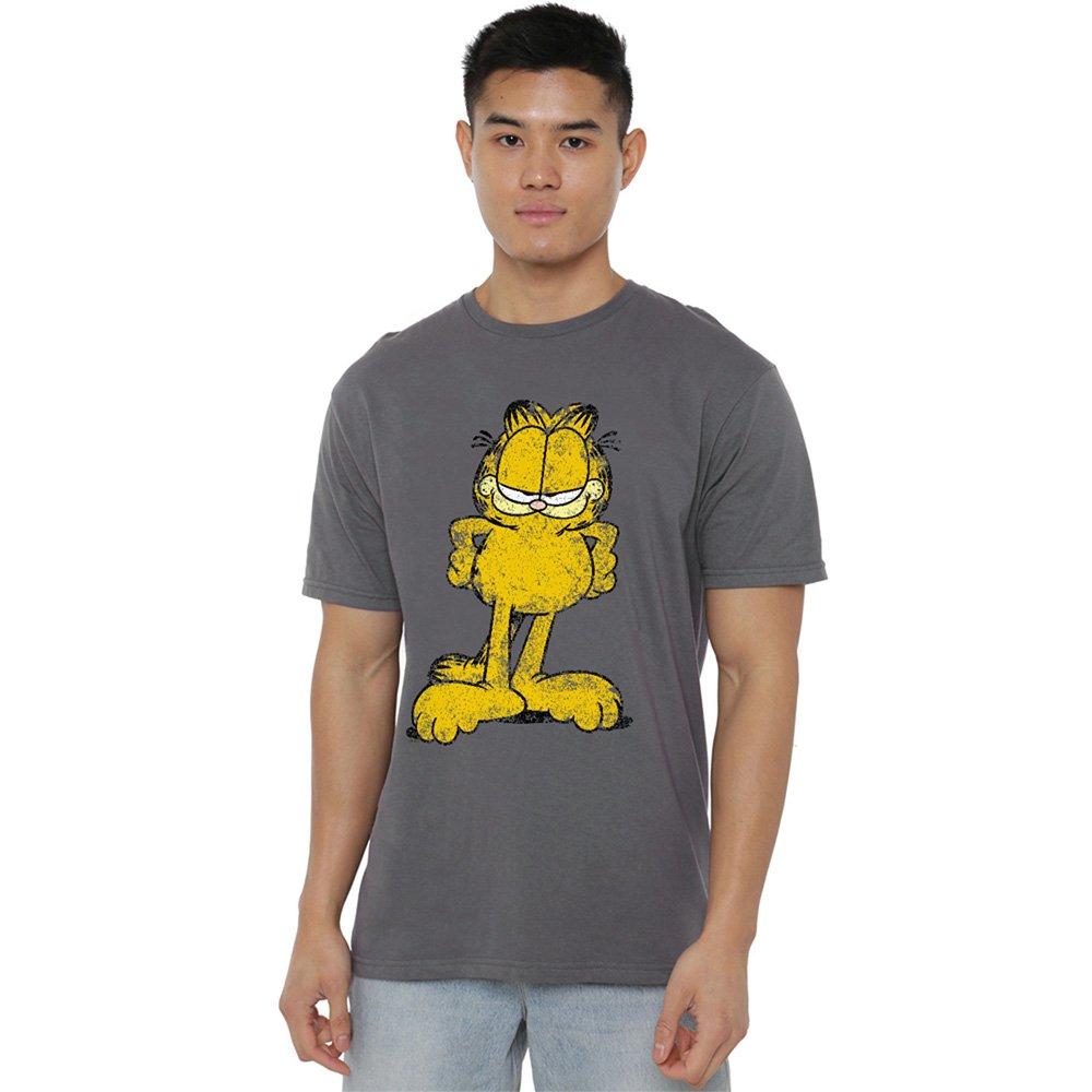 Grey - Garfield - Garfield Big Ol Cat T Shirt Charcoal - 1