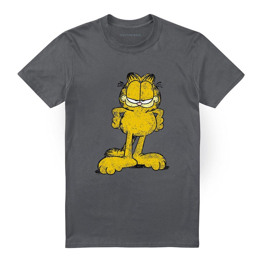 Grey - Garfield - Garfield Big Ol Cat T Shirt Charcoal - 4