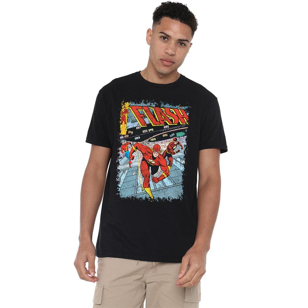 Black - DC Comics - The Flash Classic Comic Cover T-Shirt Black - 1