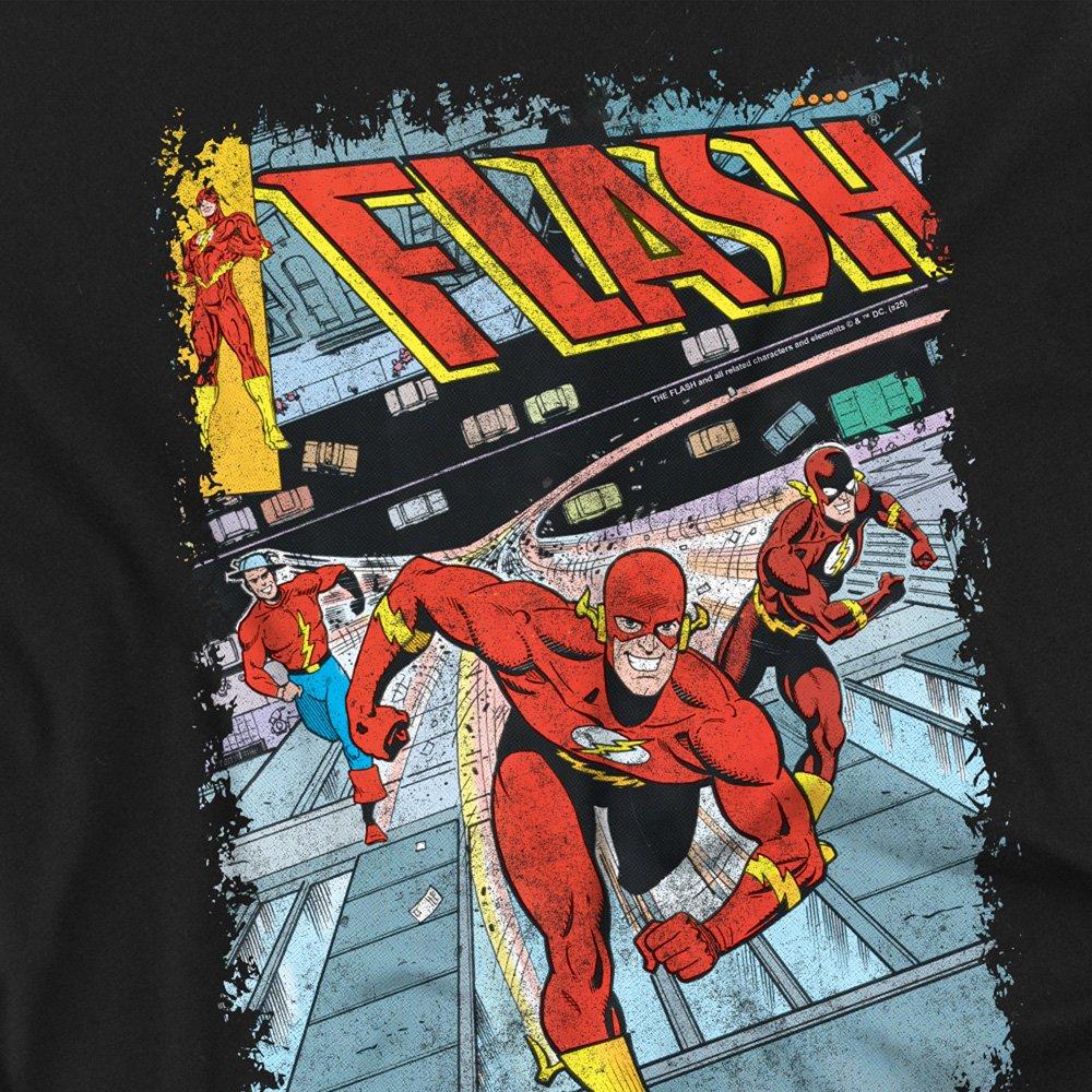 Black - DC Comics - The Flash Classic Comic Cover T-Shirt Black - 2