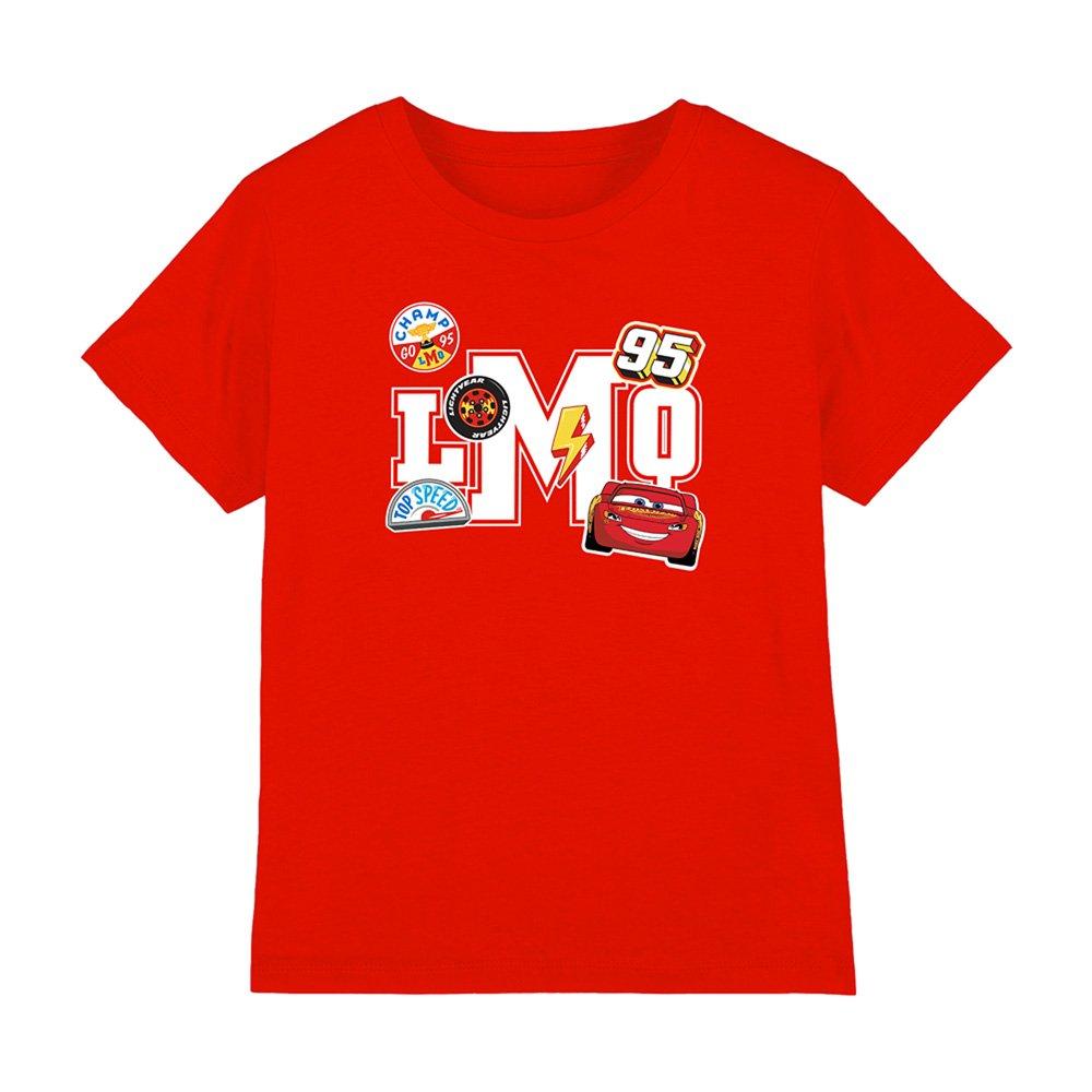 Disney Cars Lmq Badges Boys T-Shirt Red