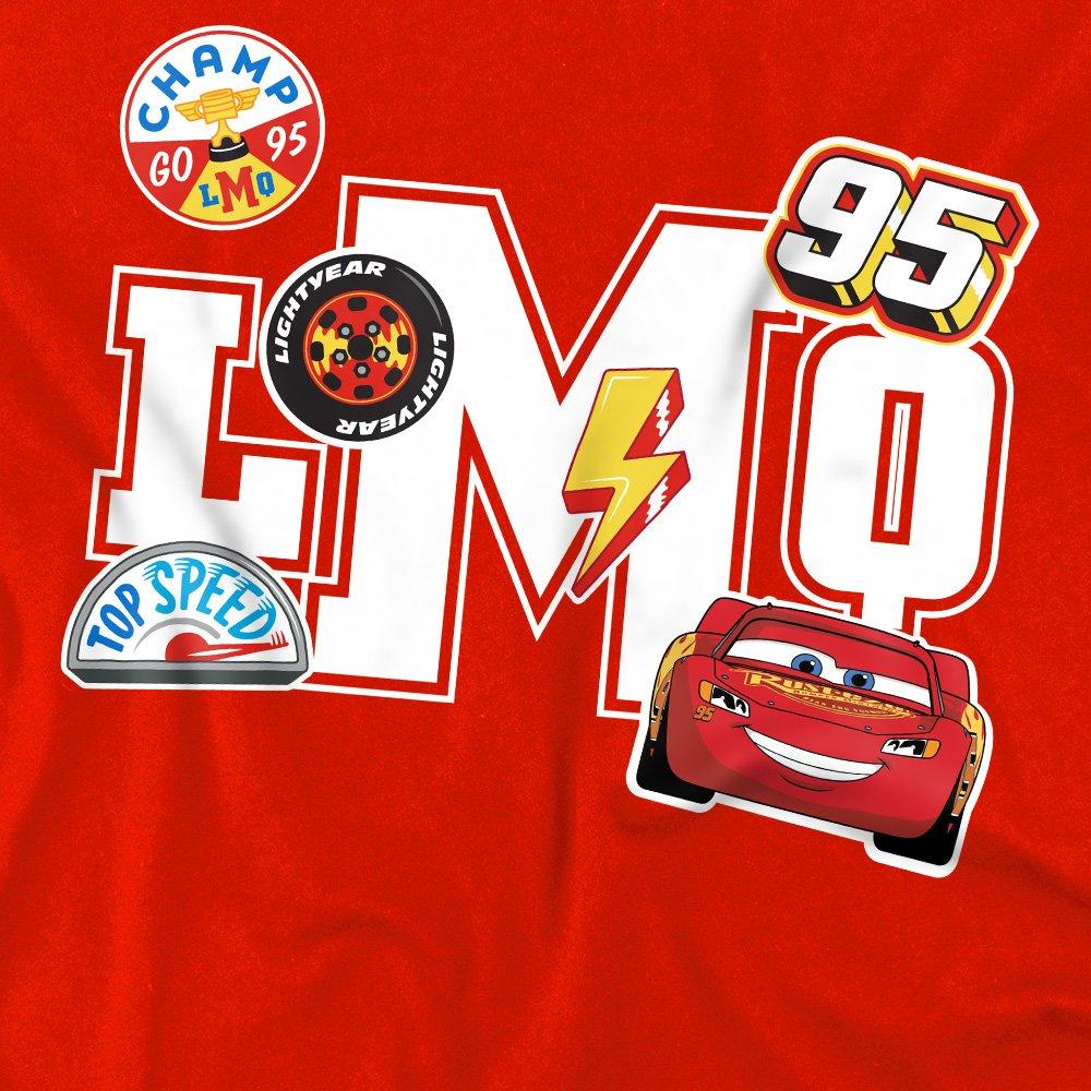 Red - Disney - Cars Lmq Badges Boys T-Shirt Red - 2