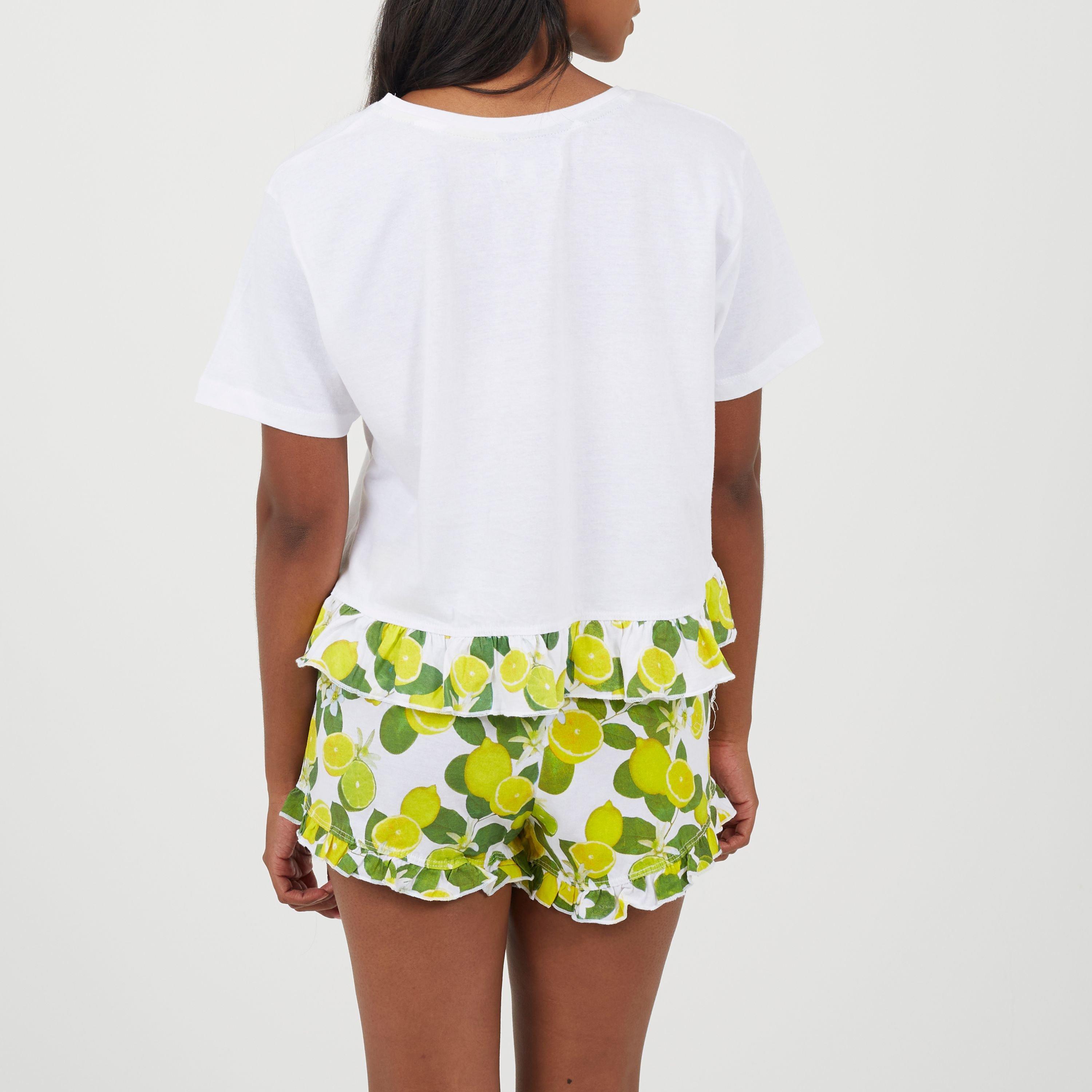 Limón/Lima - Brave Soul - Women's Short Sleeve Pyjama Set - 2