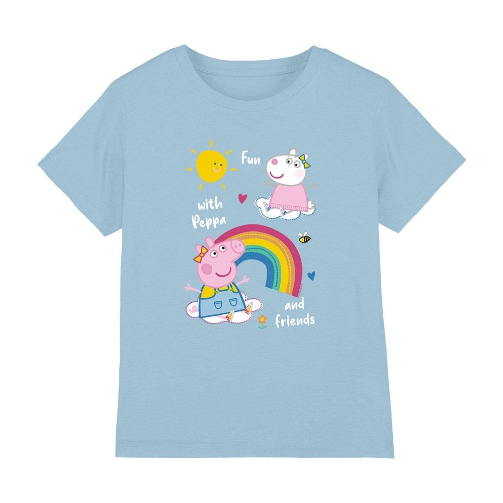 Peppa Pig Peppa Pig Rainbow Friends T-Shirt Light Blue