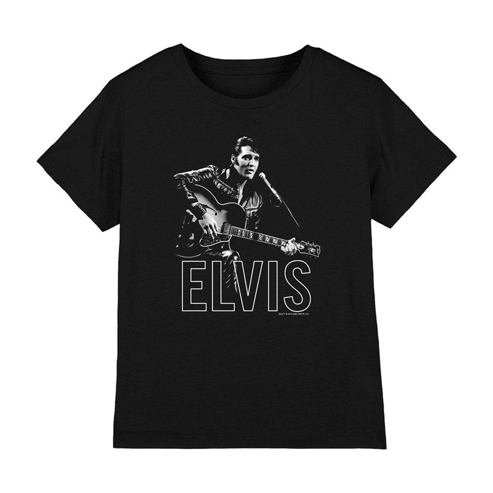 Black - Elvis Presley - Elvis Presley Guitar In Hand Kids T-Shirt Black - 1