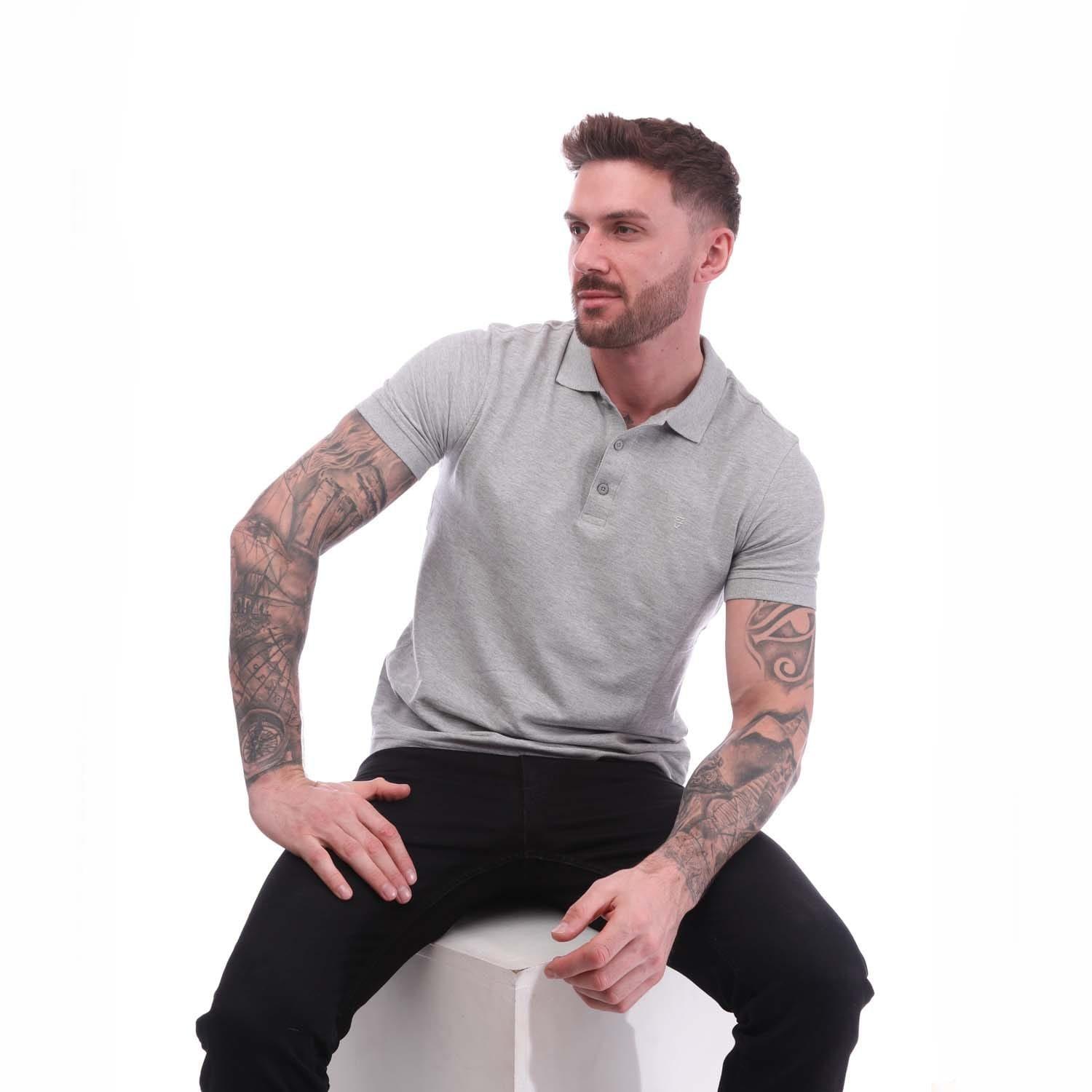 Grey Marl - Farah - Cove Polo Shirt - 5
