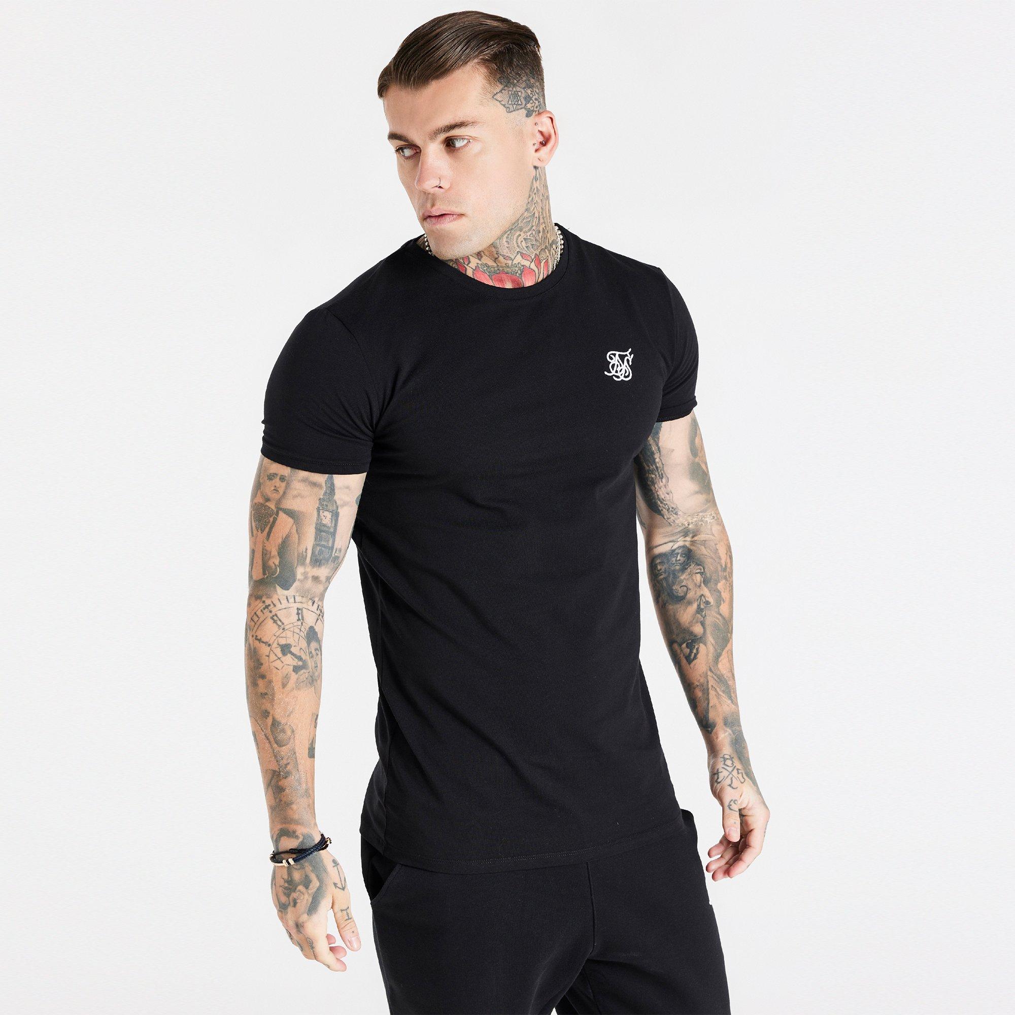 Sort - SikSilk - Muscle Fit T-Shirt Mens - 5