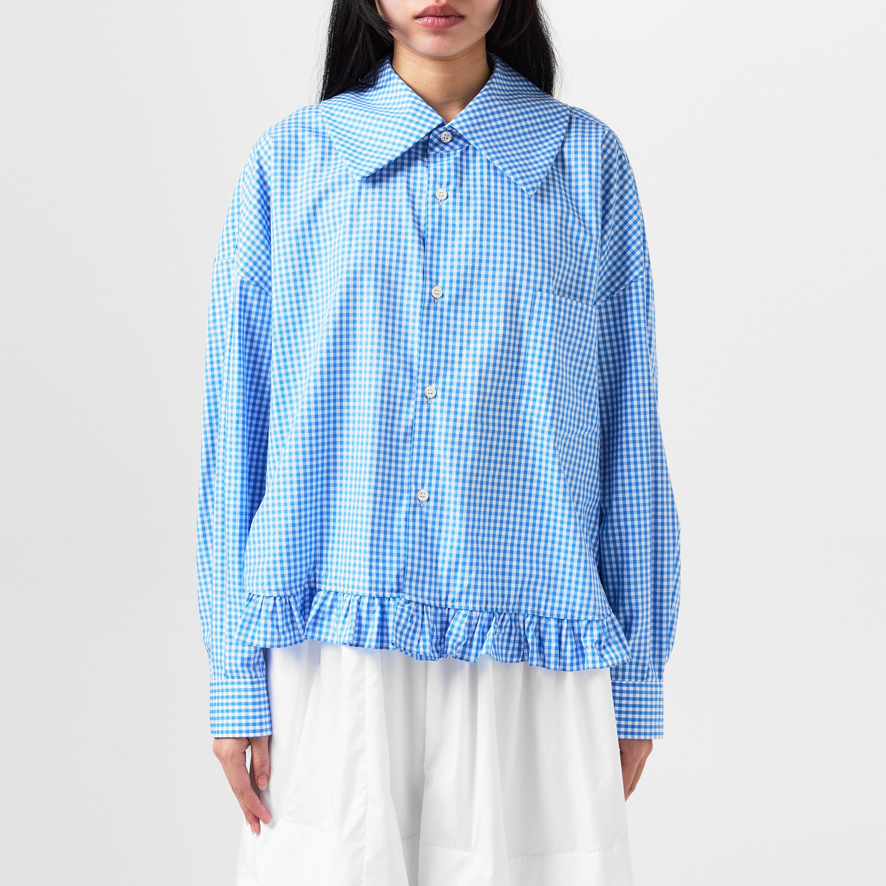 Blue/White - Comme des Garcons Girl - Oversized Gingham Shirt - 1
