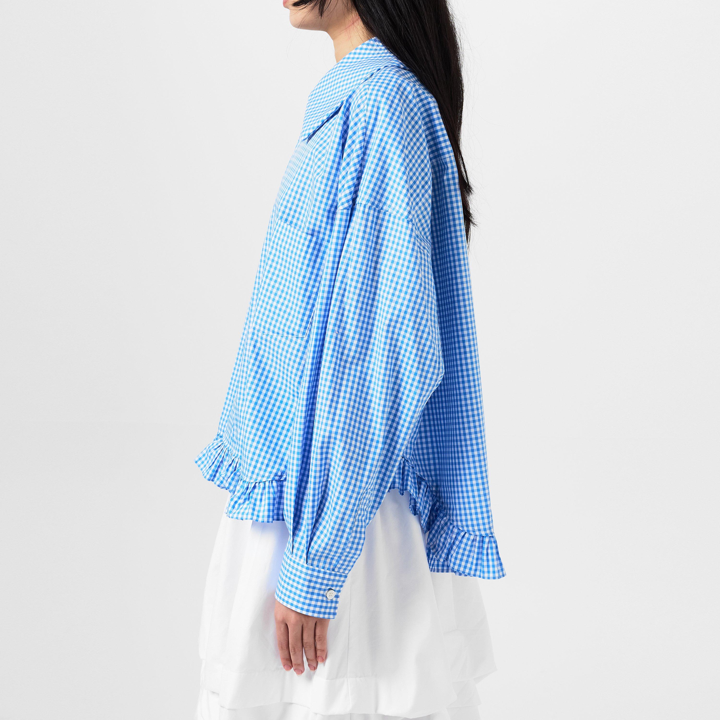Blue/White - Comme des Garcons Girl - Oversized Gingham Shirt - 2
