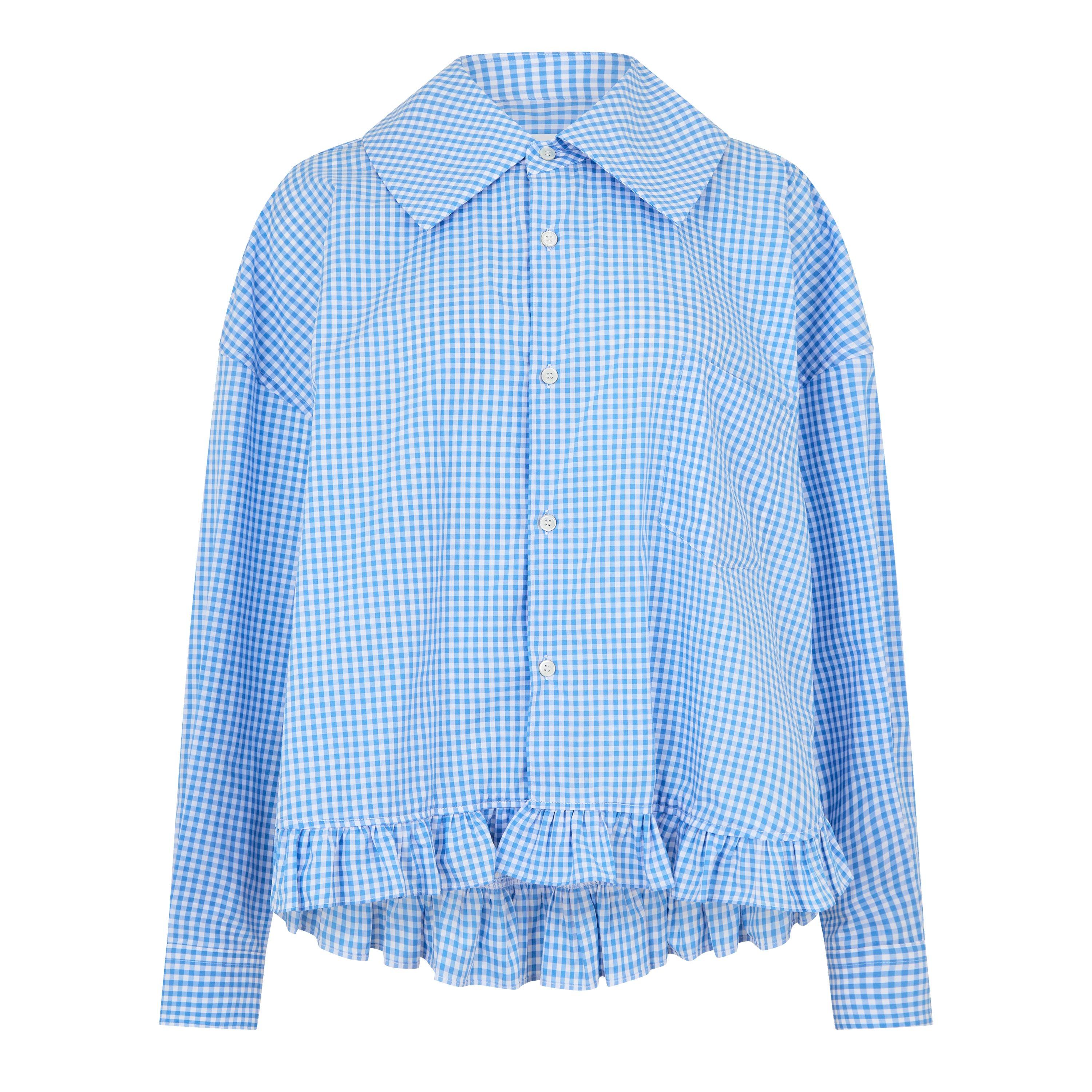 Blue/White - Comme des Garcons Girl - Oversized Gingham Shirt - 5