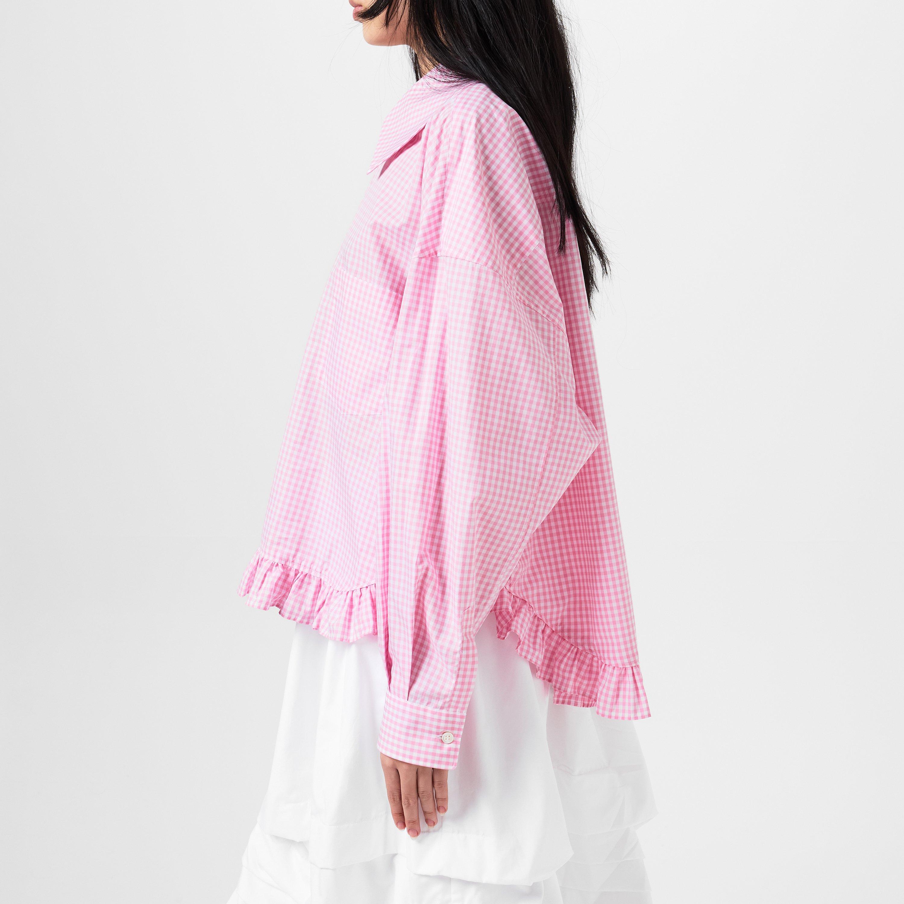 Pink/White - Comme des Garcons Girl - Oversized Gingham Shirt - 2