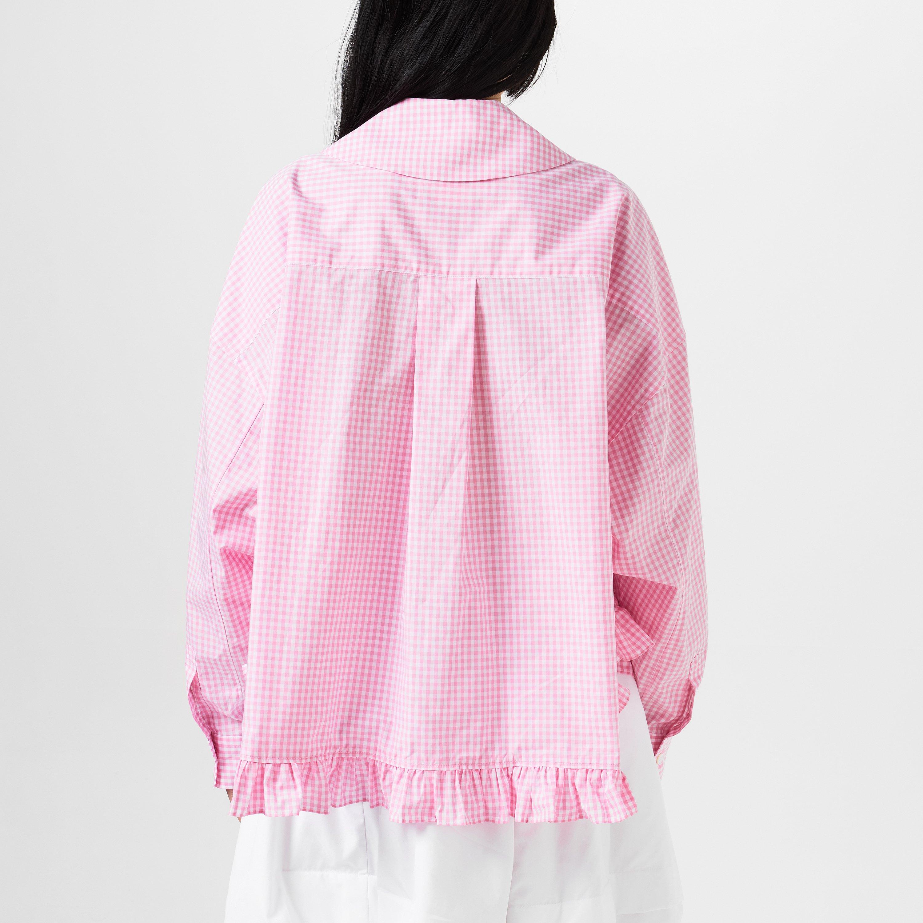 Pink/White - Comme des Garcons Girl - Oversized Gingham Shirt - 3