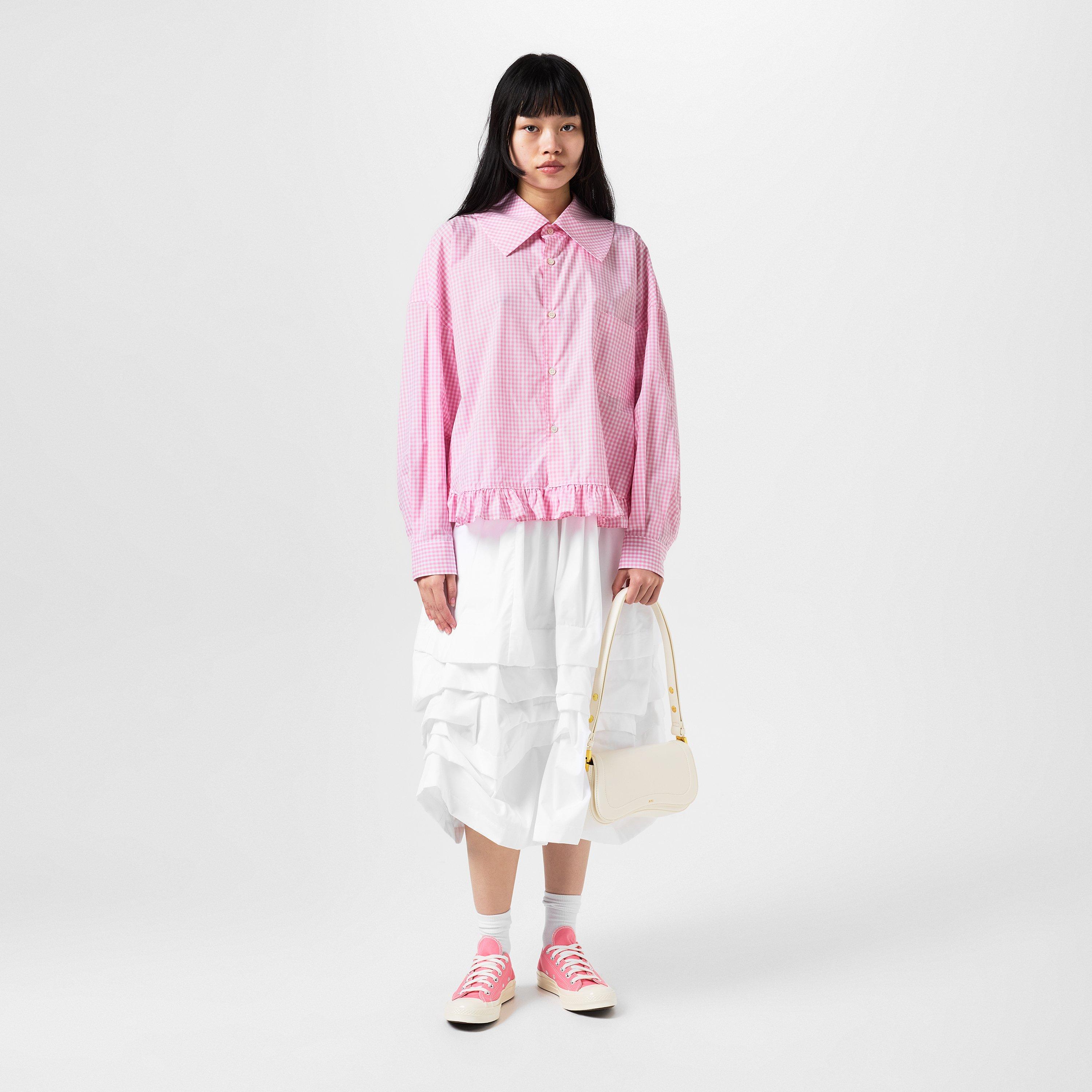 Pink/White - Comme des Garcons Girl - Oversized Gingham Shirt - 4