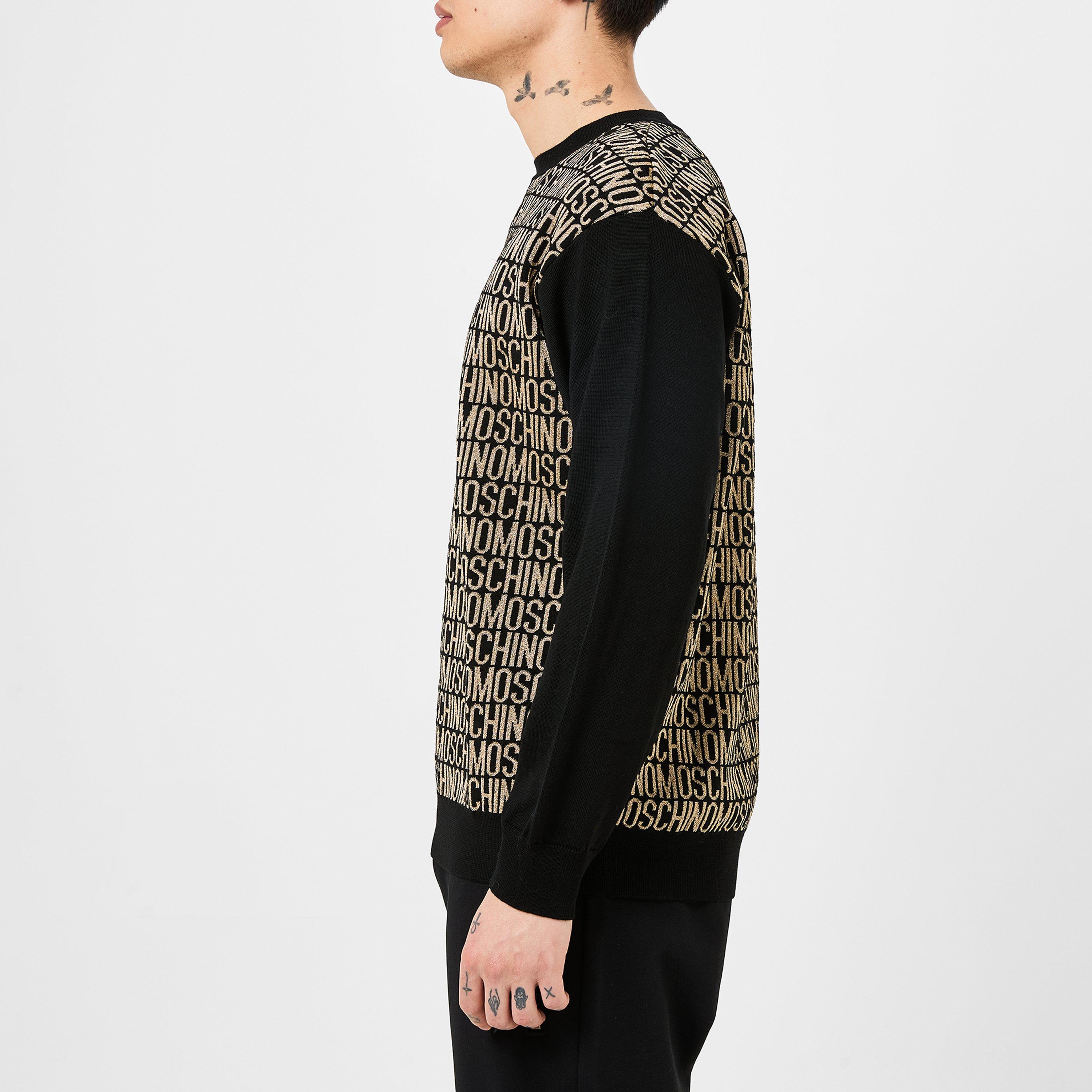 Fantasy Gold - Moschino - Men's Print Crew Neck Jumper - 2