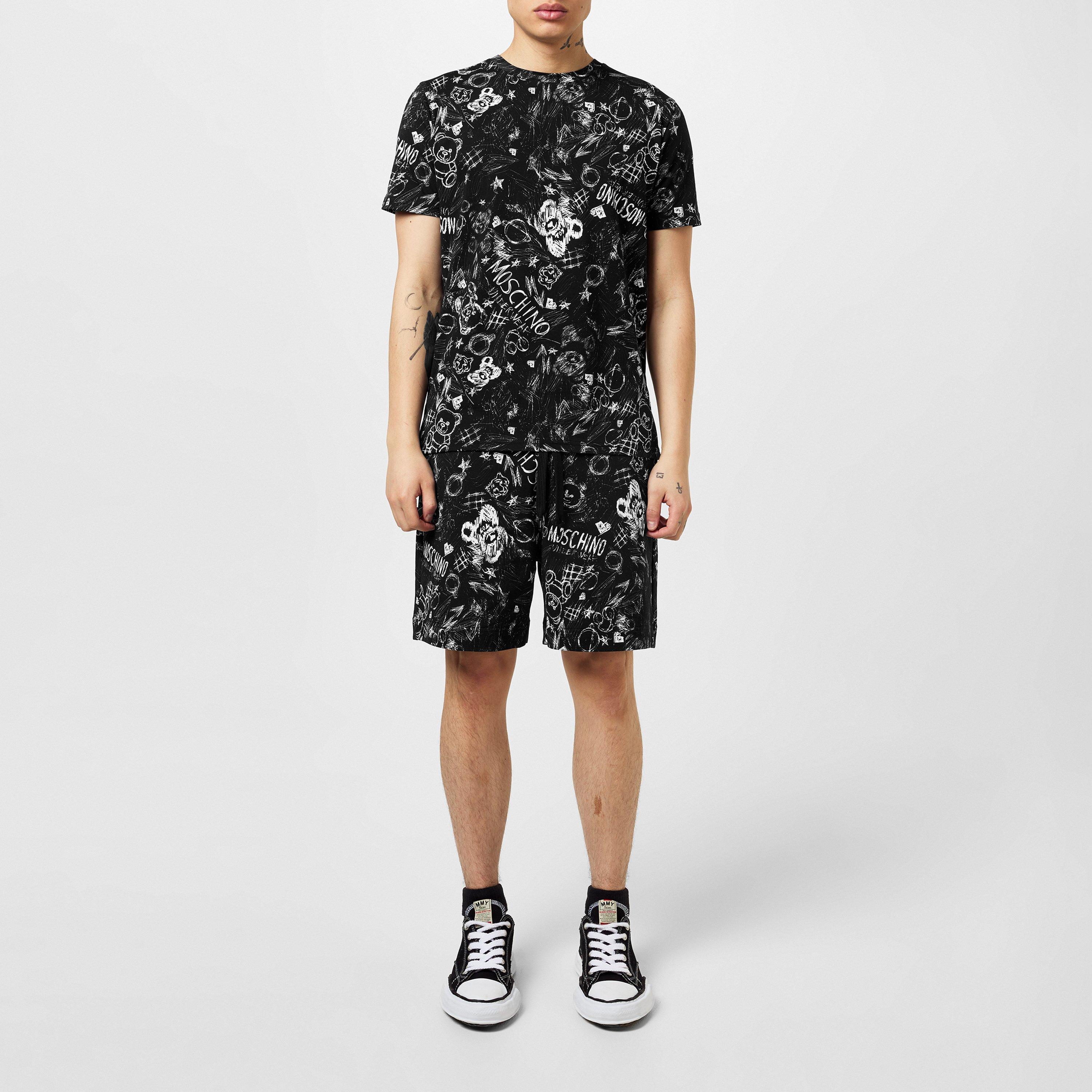 Fantasy Black - Moschino - Men's Fantasy Print Palazzo Trousers - 4