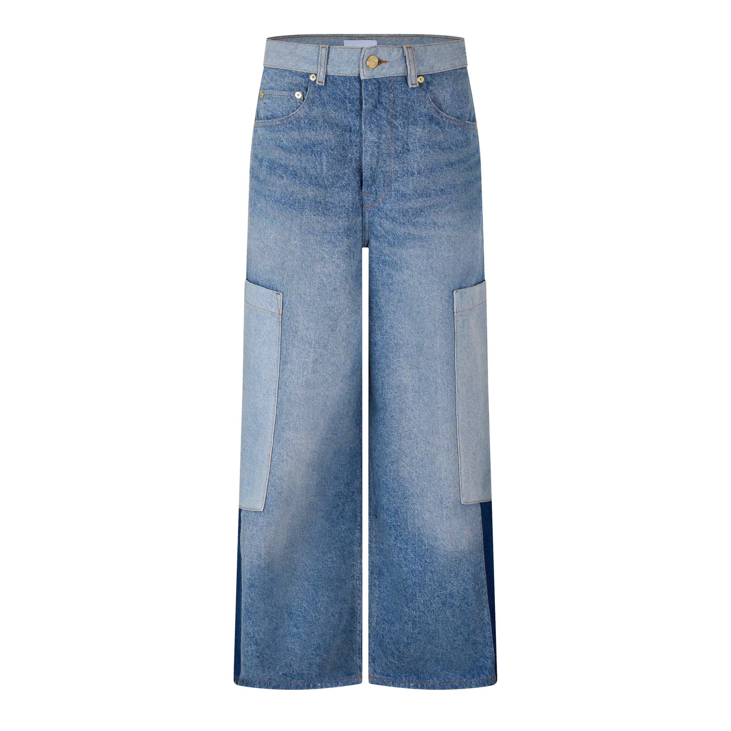 Mid Blu Vintage - Ganni - Women's Wide Leg Jeans - 1