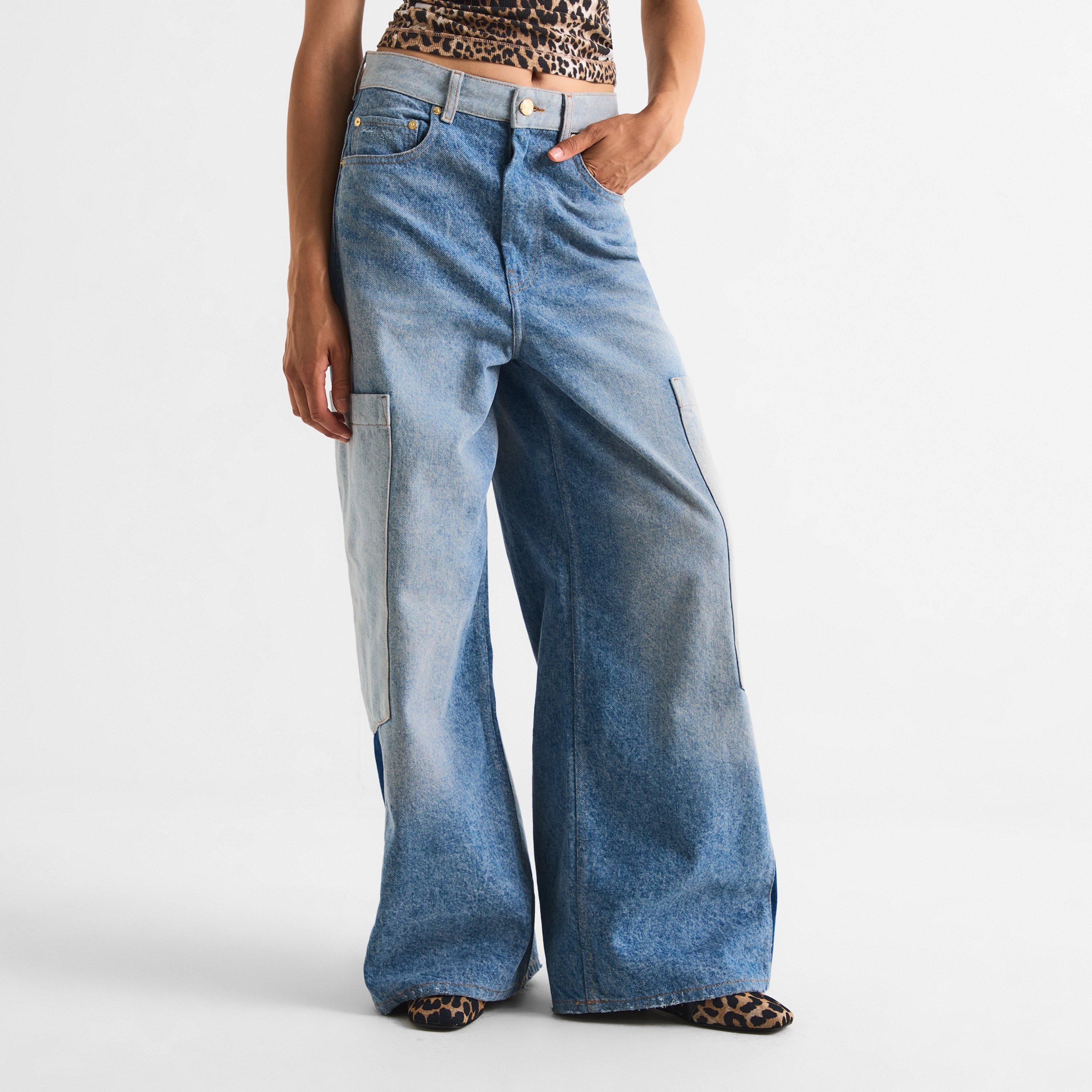 Mid Blu Vintage - Ganni - Women's Wide Leg Jeans - 3