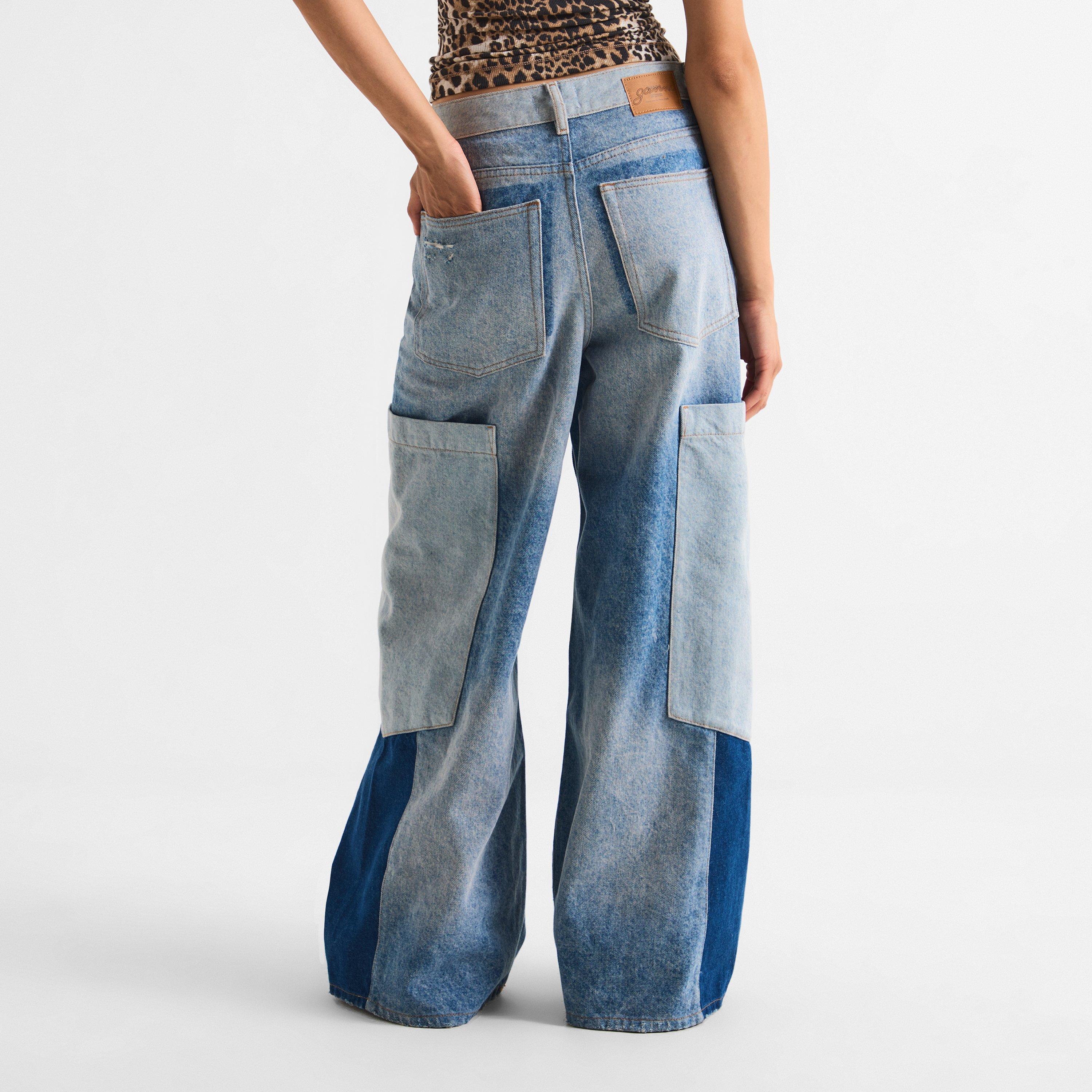 Mid Blu Vintage - Ganni - Women's Wide Leg Jeans - 4