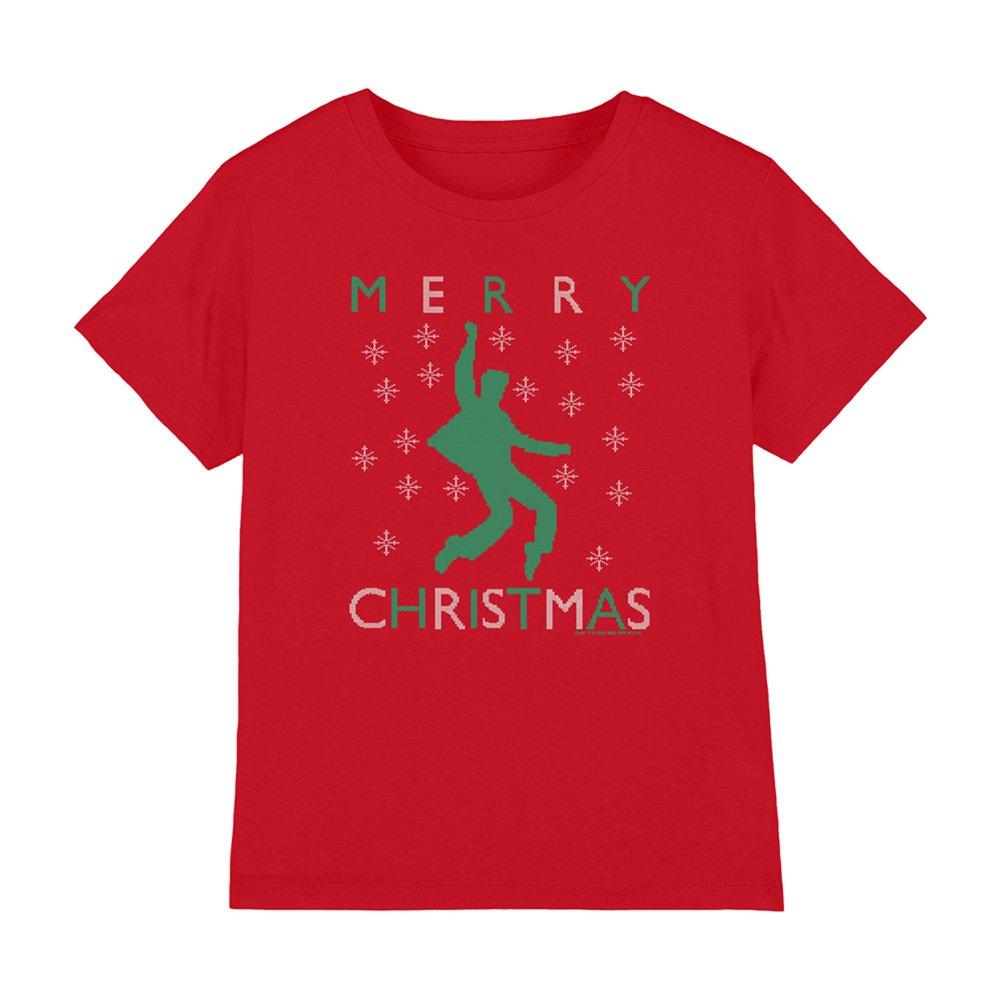 Red - Elvis Presley - Elvis Dancing Ugly Christmas Kids T-Shirt Red - 1