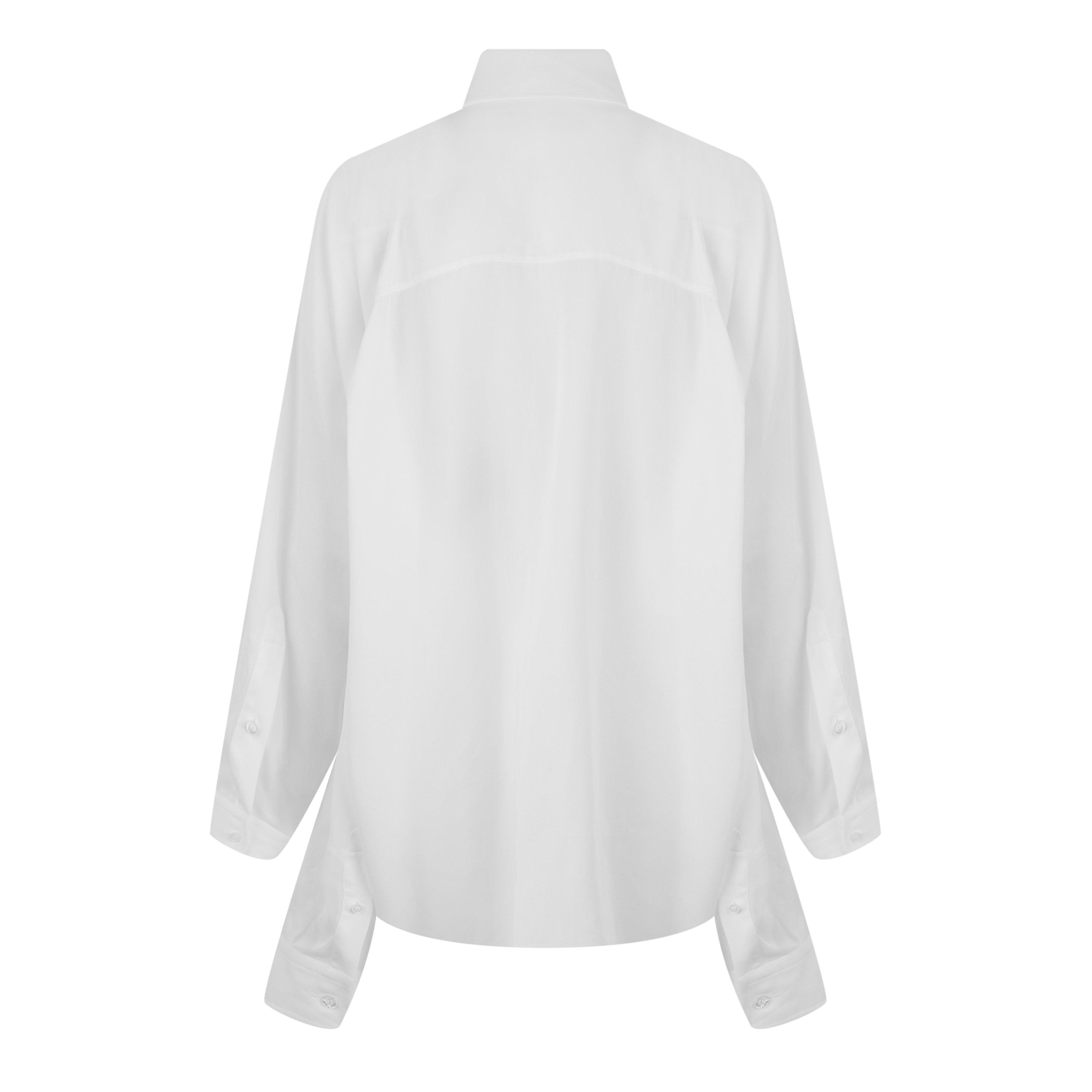 White - Balenciaga - Women's Long-Sleeve Plain Shirt - 2