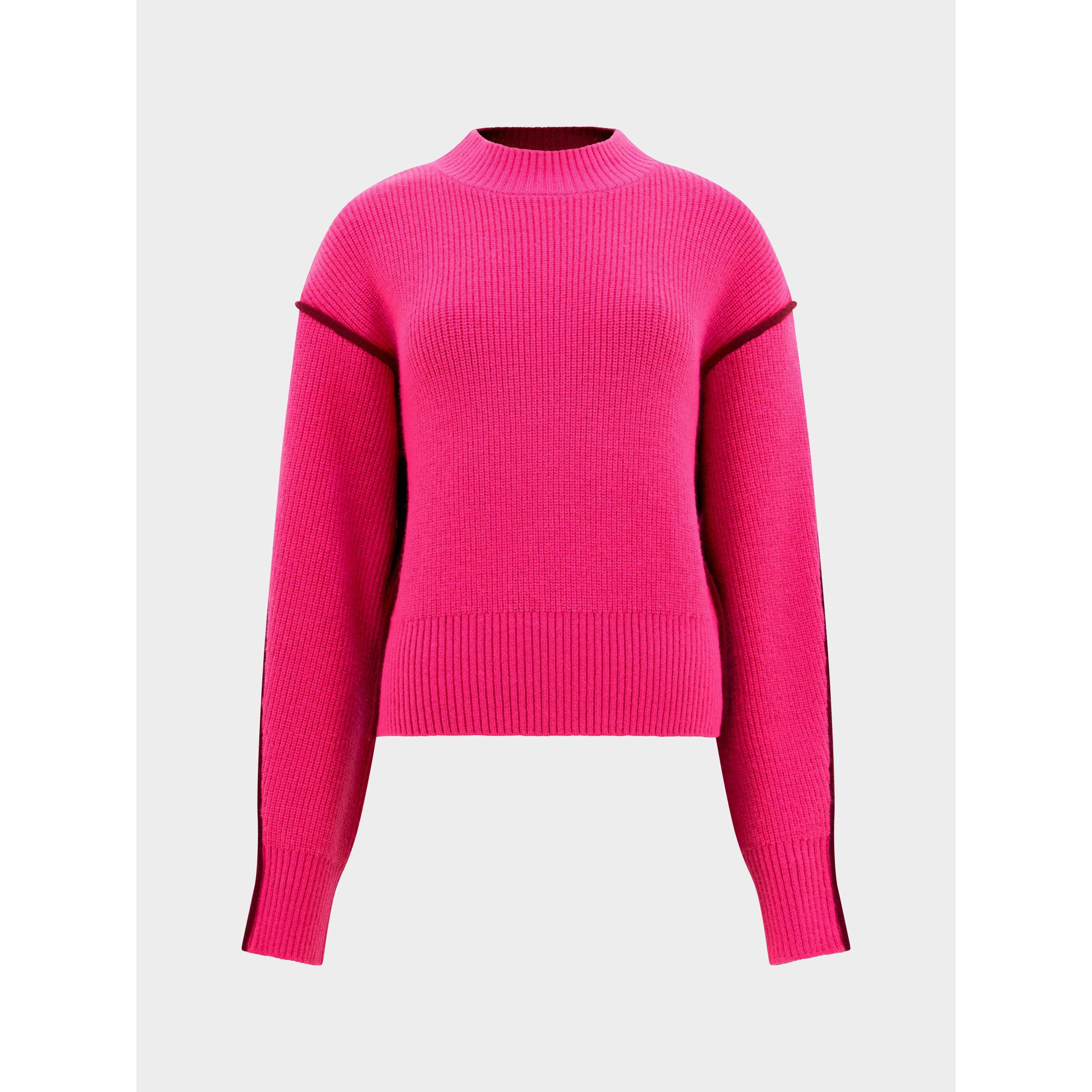 Luminous Pink - French Connection - Women's Lorena Crew Neck Jumper - 5