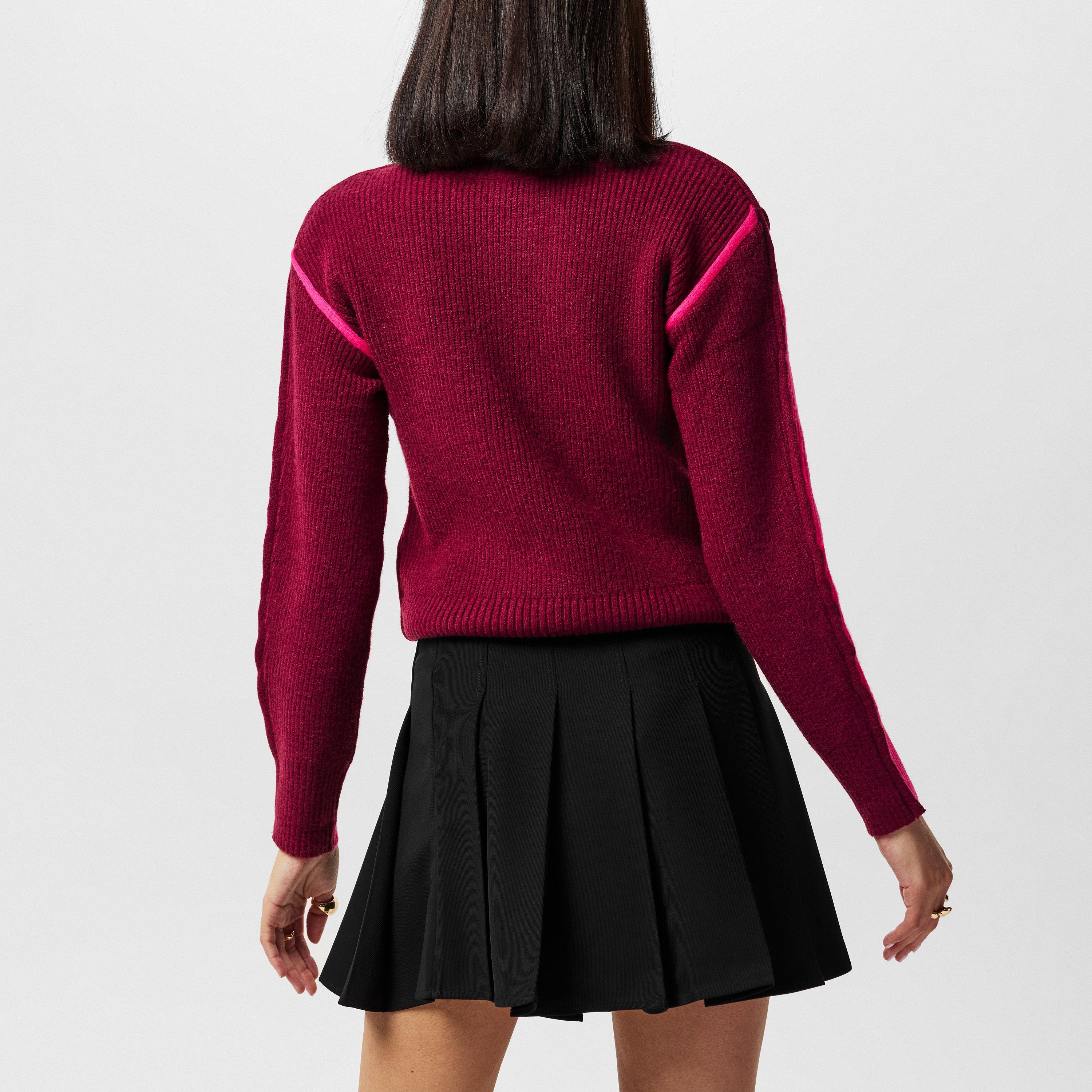 Luminous Pink - French Connection - Women's Lorena Crew Neck Jumper - 3