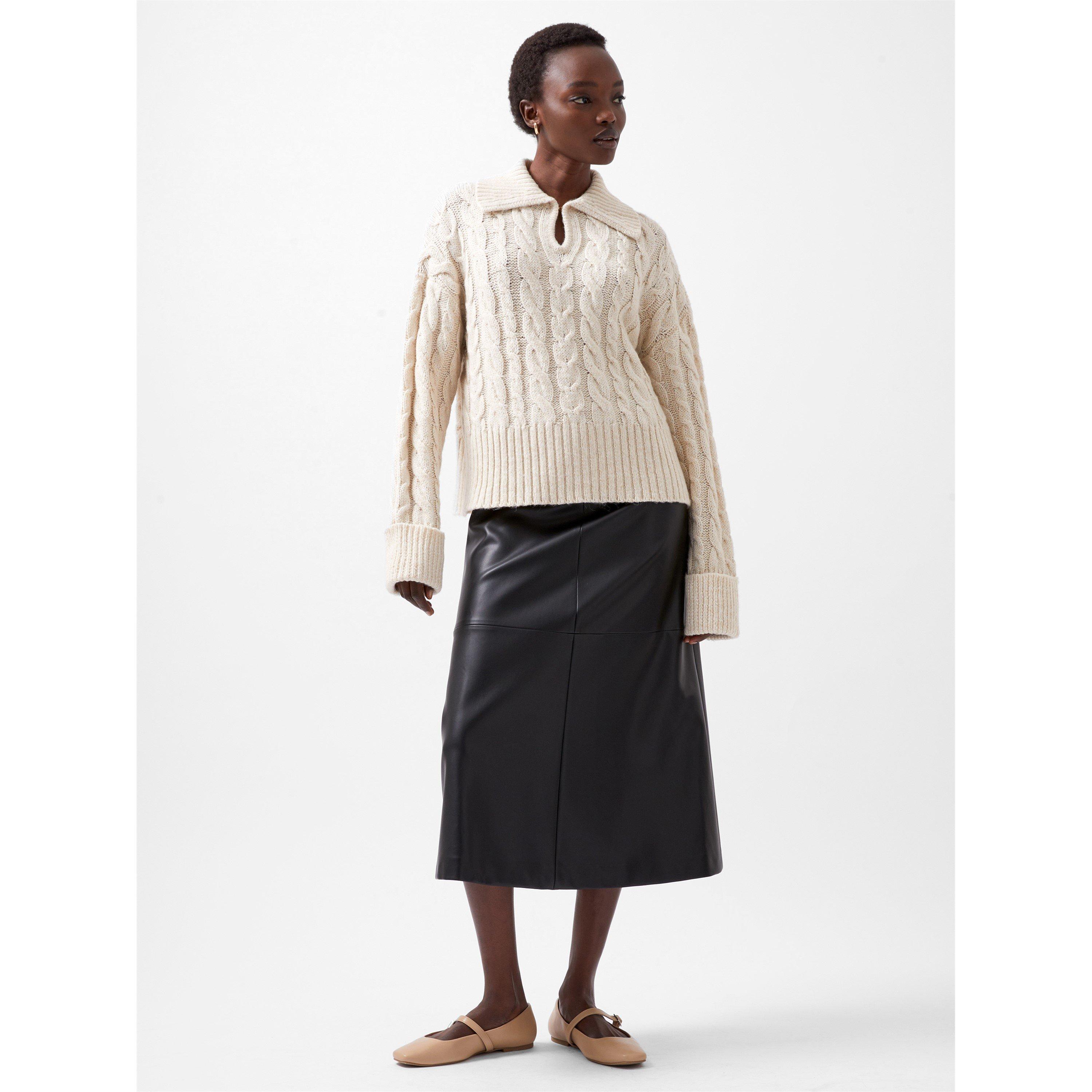 Porcelin Cream - French Connection - Women's Kyla Crew Neck Jumper - 2