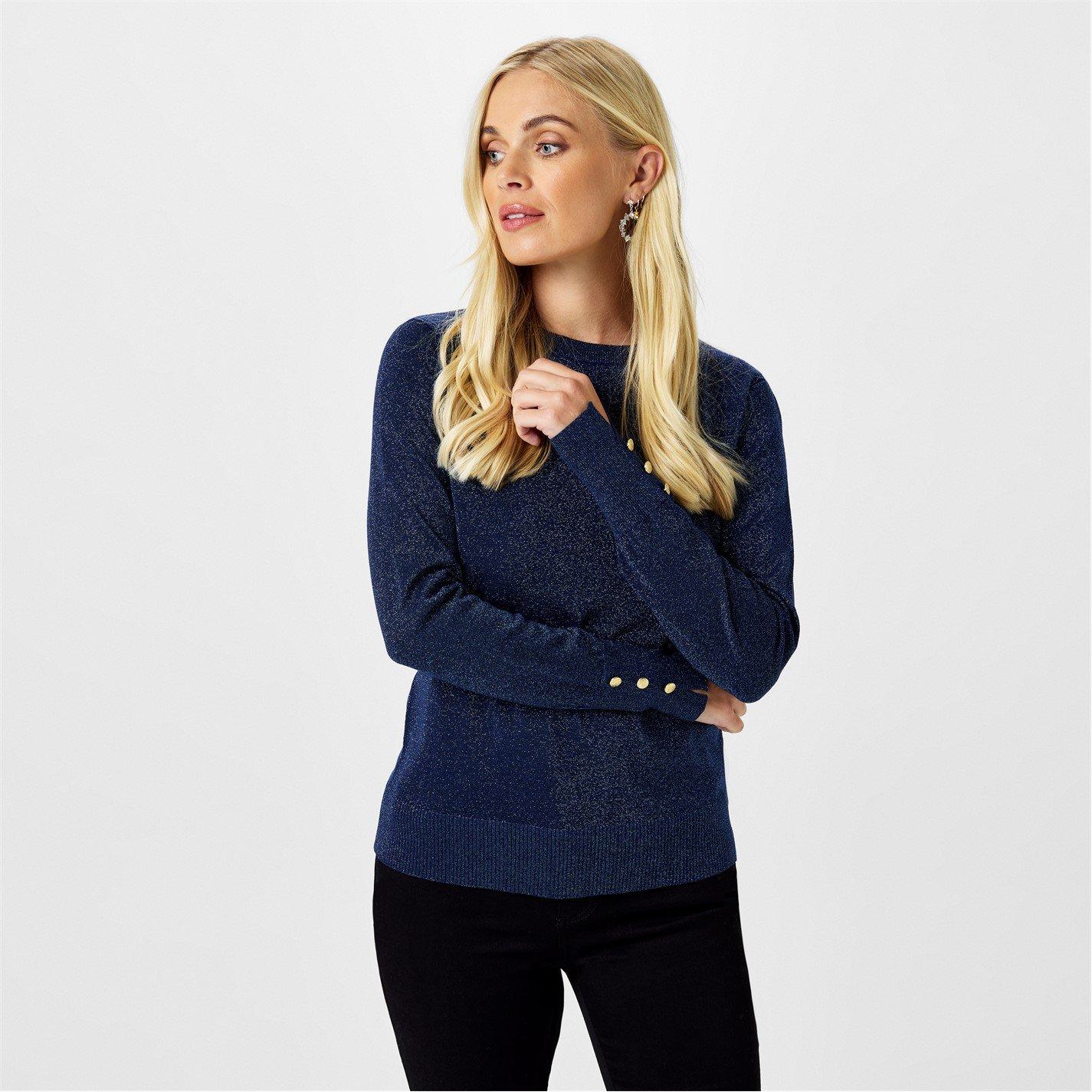 Biba Women's Shimmer Jumper - Navy - 10 (S)