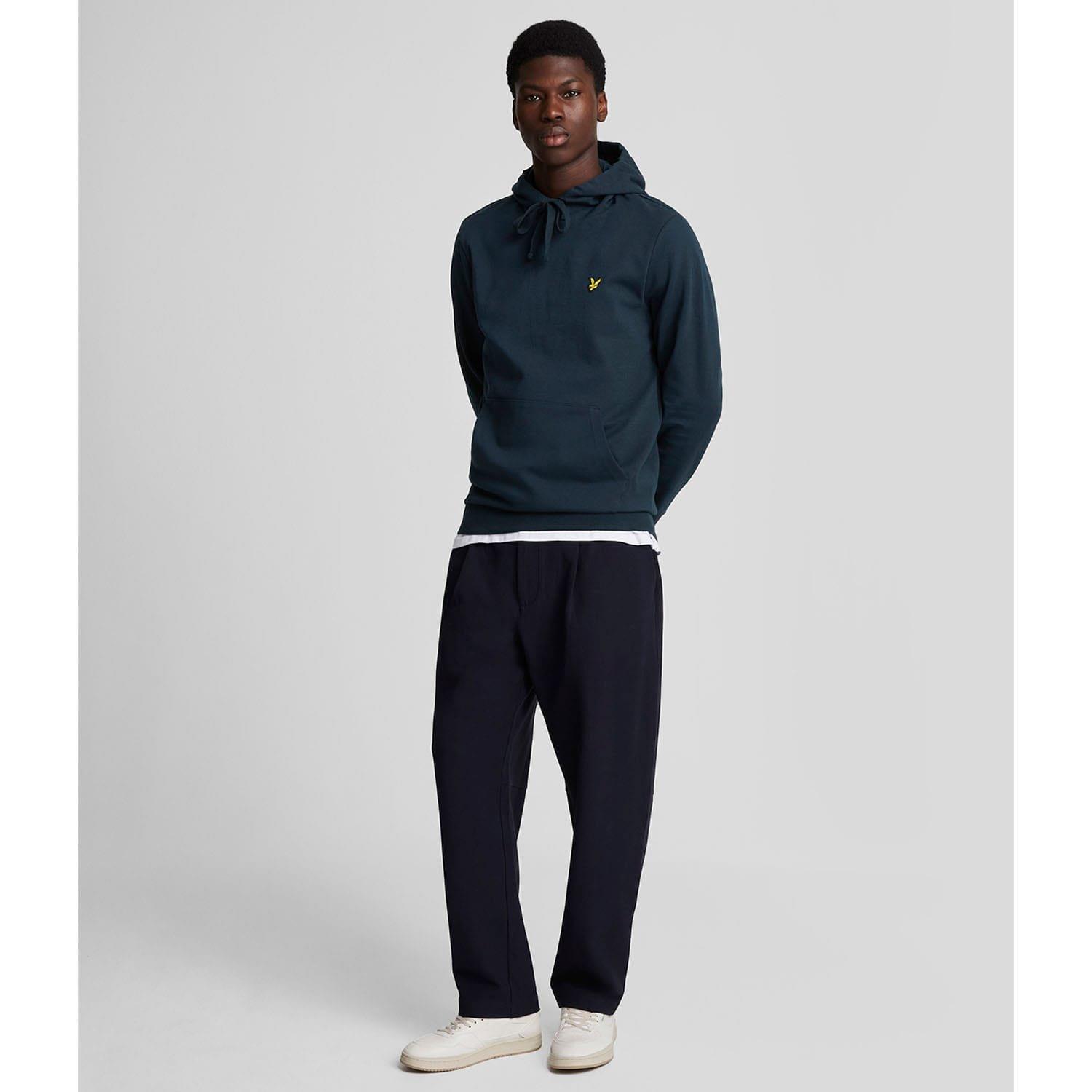 Navy - Lyle and Scott - Interlock Hoodie - 2