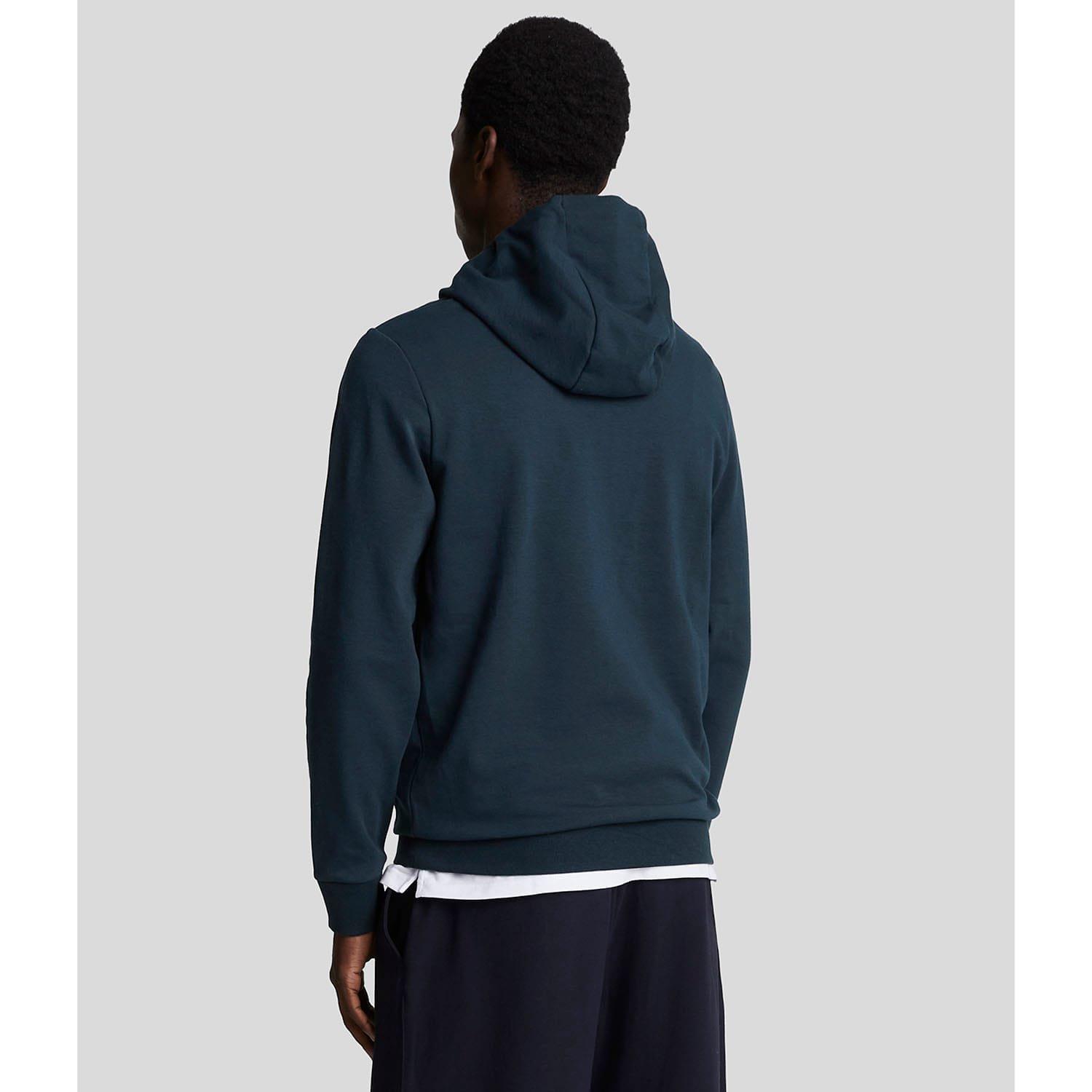 Navy - Lyle and Scott - Interlock Hoodie - 3