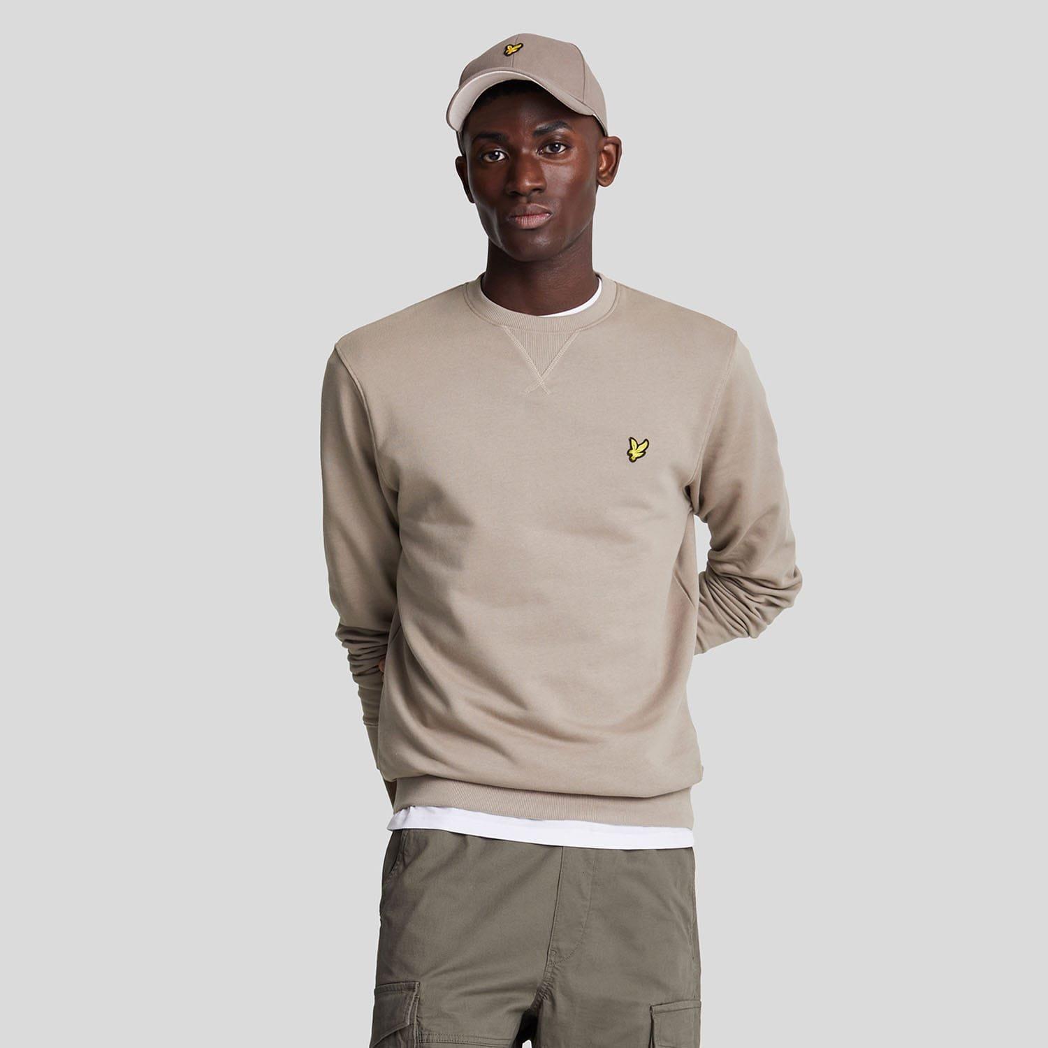 Taupe - Lyle and Scott - Crewneck Sweatshirt - 1