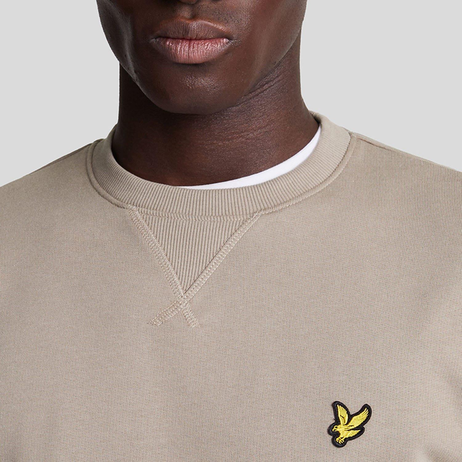 Taupe - Lyle and Scott - Crewneck Sweatshirt - 4