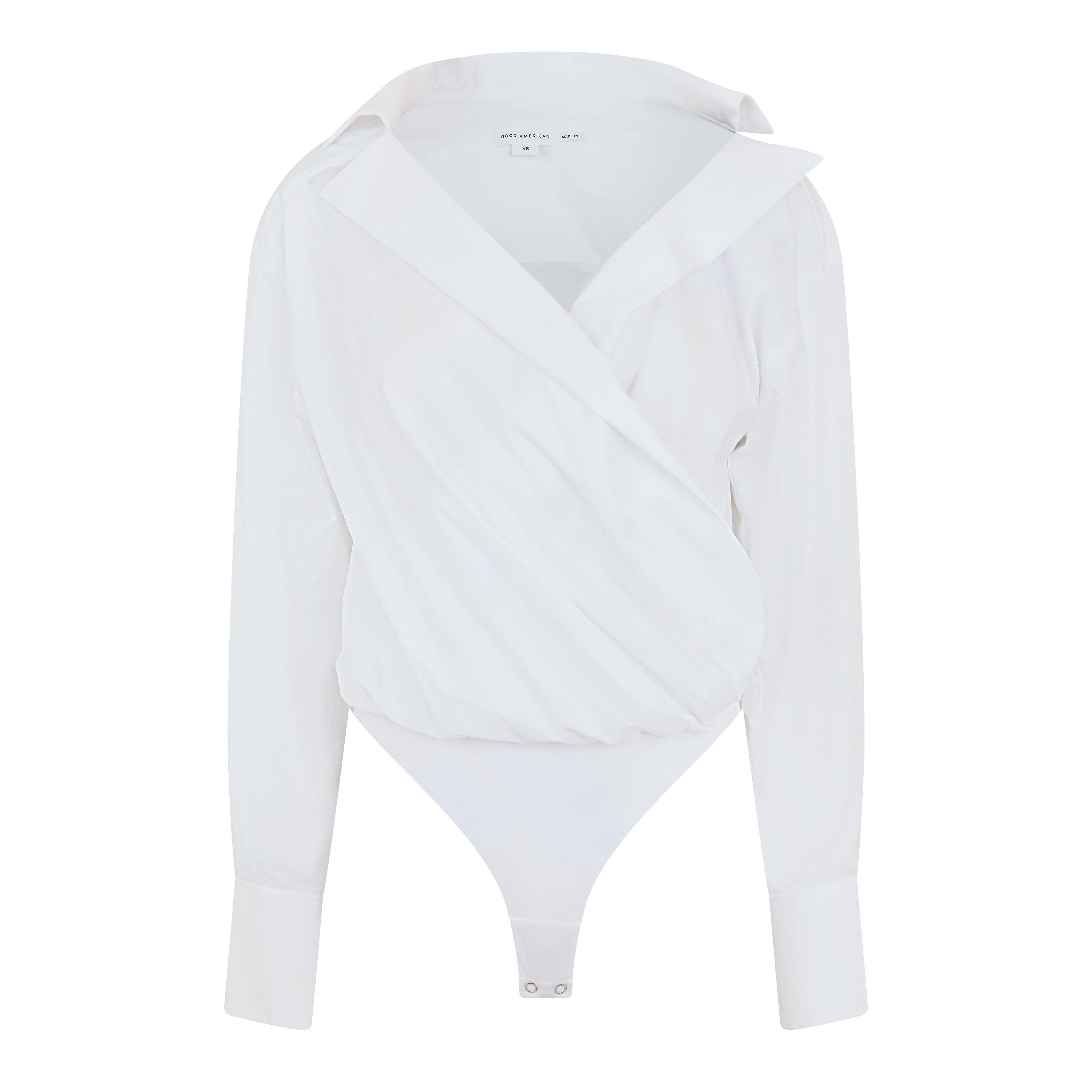 White - Good American - Good Poplin Bodysuit Ld62 - 1