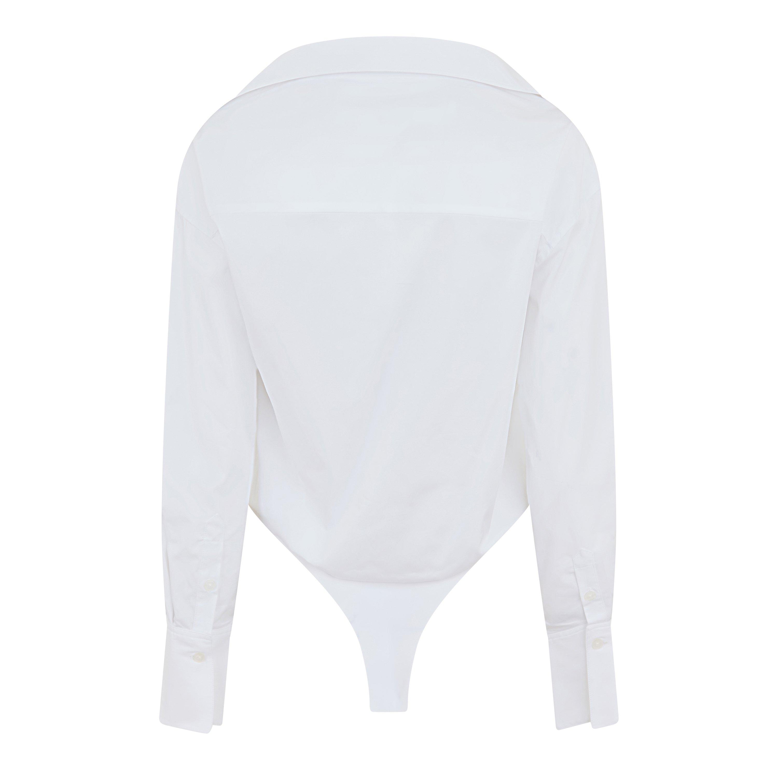 White - Good American - Good Poplin Bodysuit Ld62 - 2