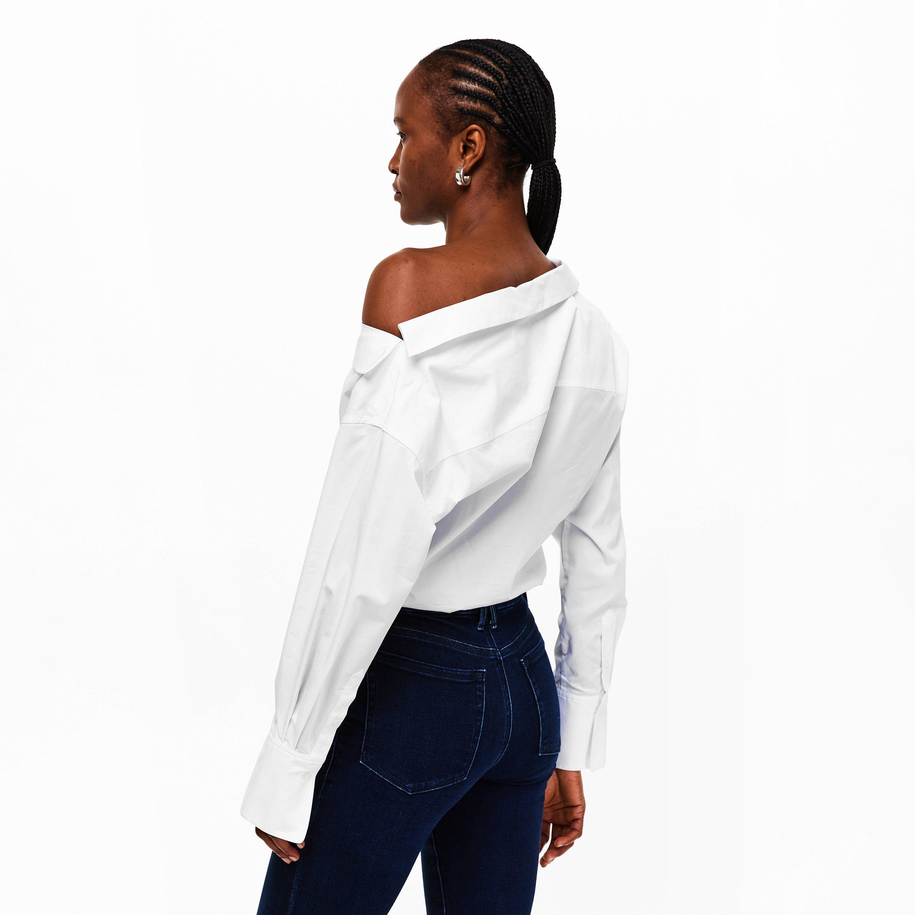 White - Good American - Good Poplin Bodysuit Ld62 - 4