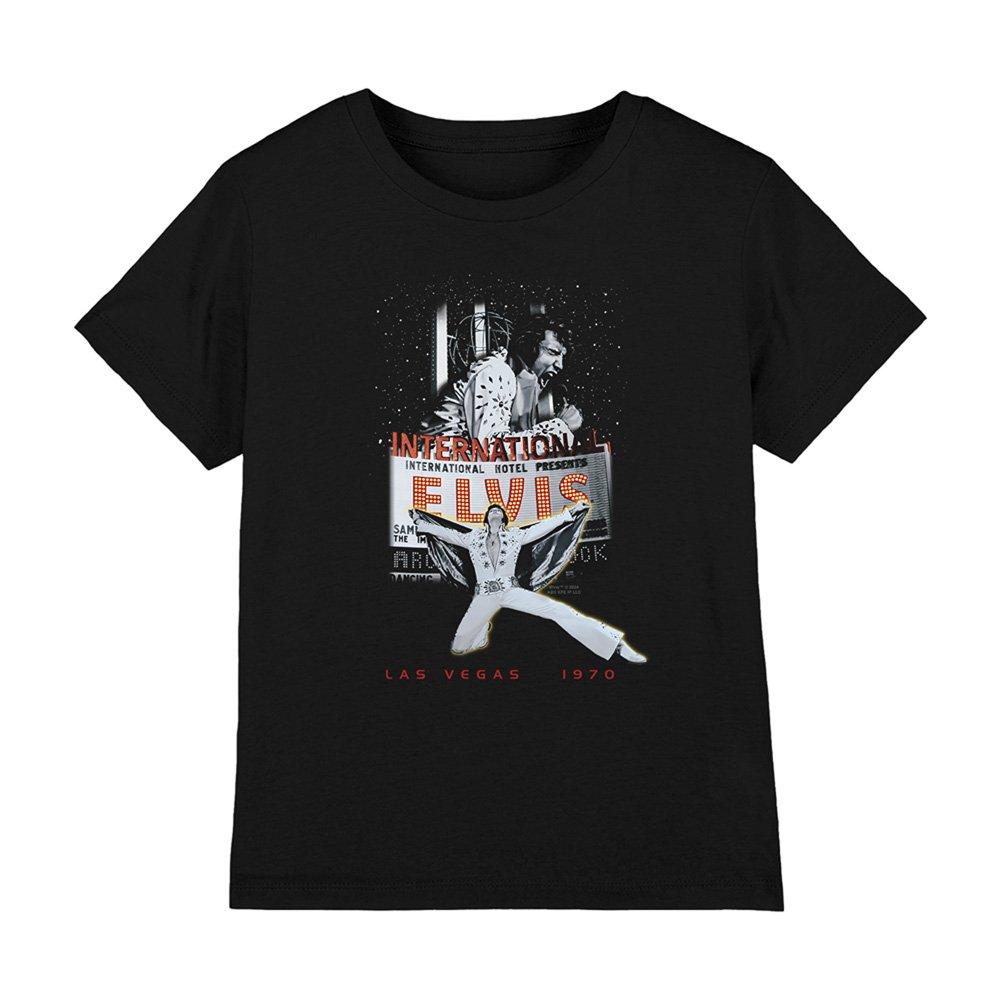 Black - Elvis Presley - Elvis Presley Las Vegas Kids T-Shirt Black - 1