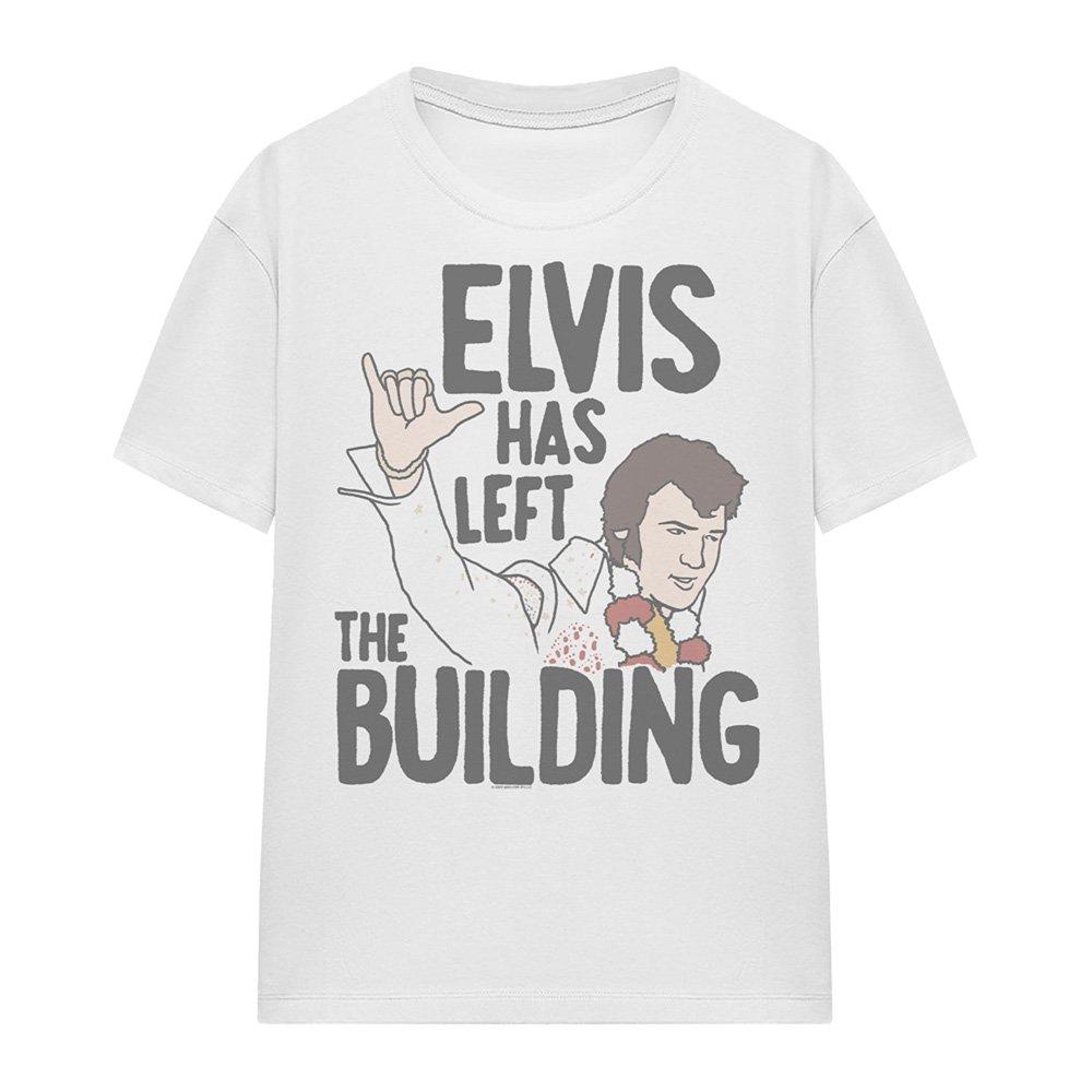 White - Elvis Presley - Elvis Has Left The Building T Shirt White - 4