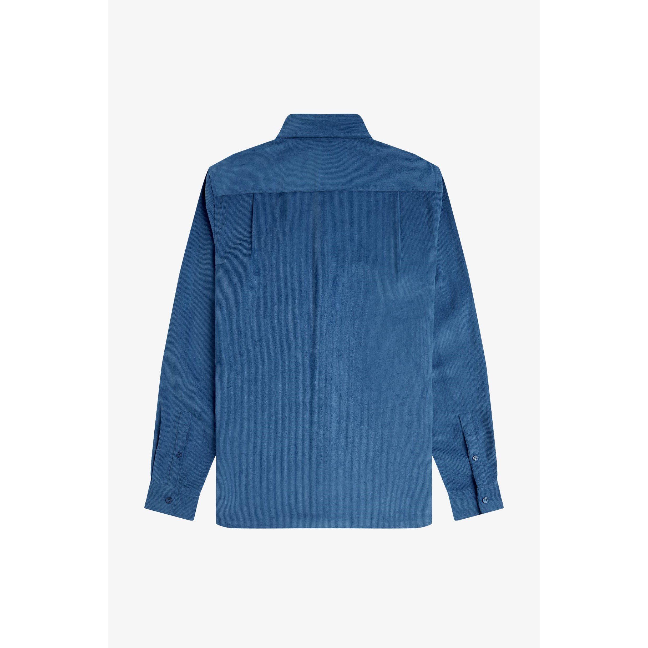 Midnight F57 - Fred Perry - Men's Long-Sleeve Corduroy Shirt - 5