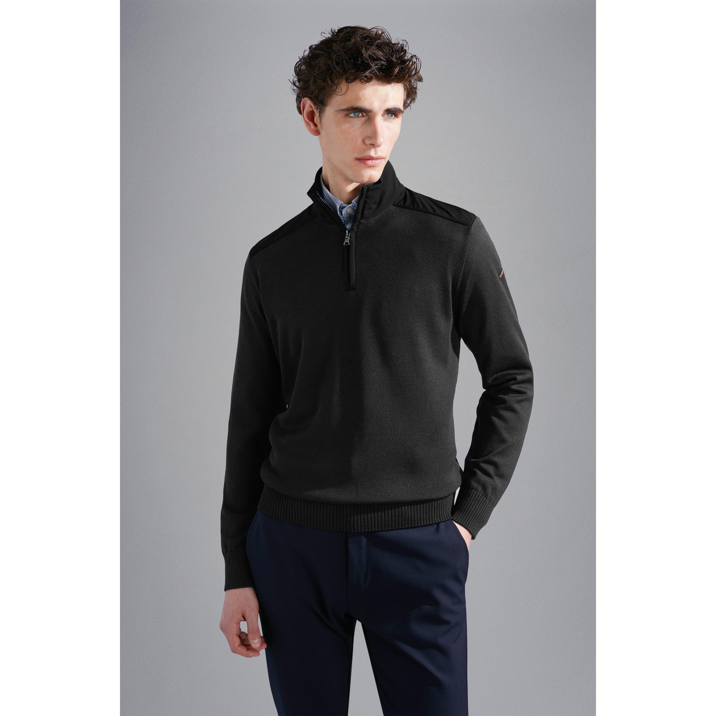 Grey - Paul And Shark - Men's Half-Zip Knitted Top - 3